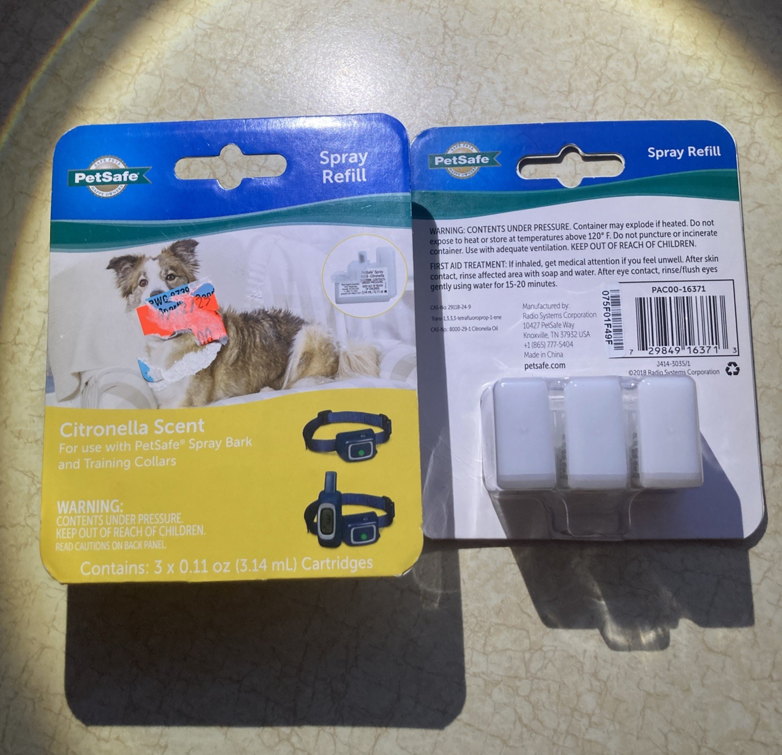 Lot Of 2 PetSafe Spray Refill Citronella Scent Replacement Cartridges 6 PCK