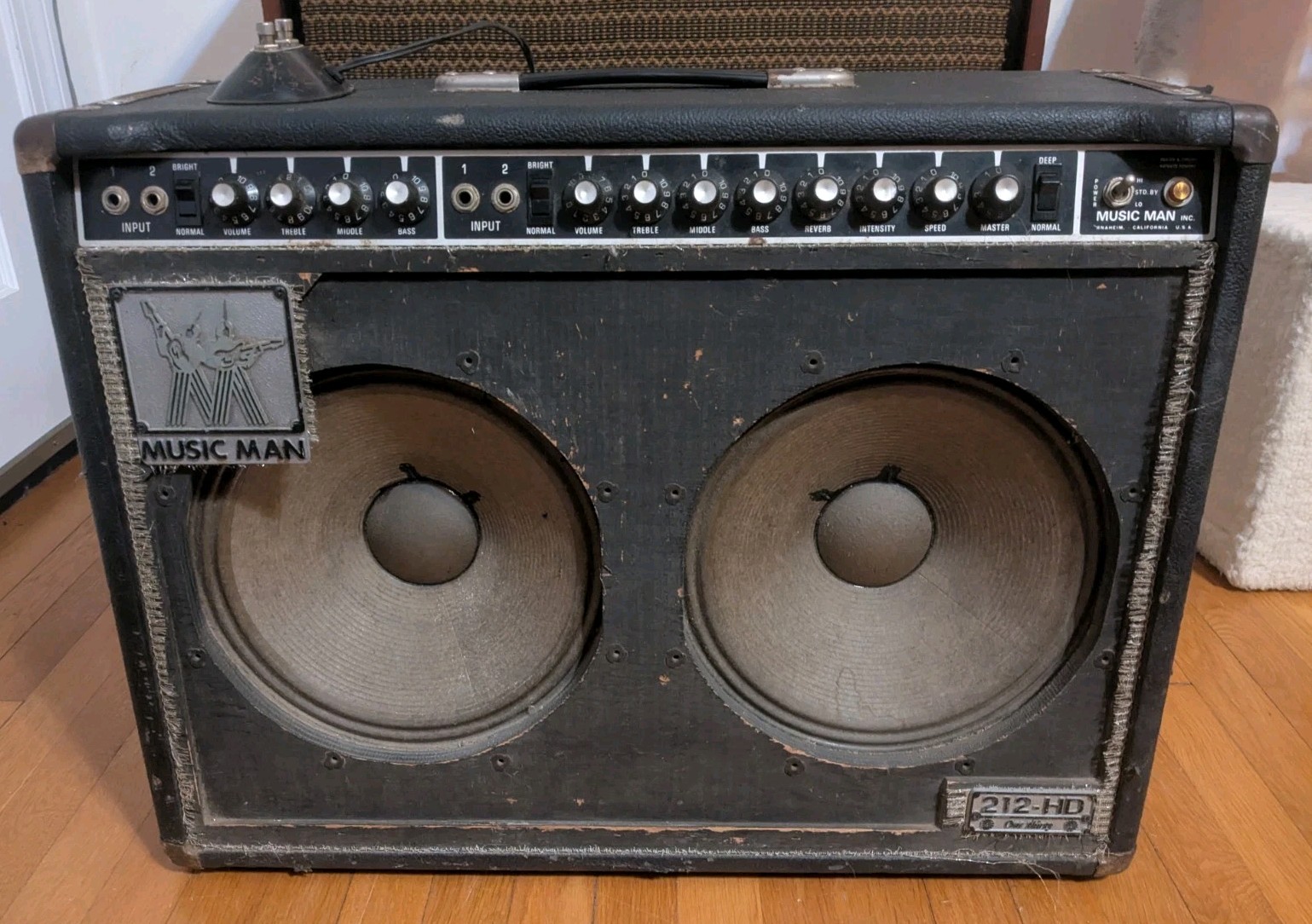 Vintage Music Man 212-HD 130 Guitar Speaker Combo Tube Amp - 1970's All Original