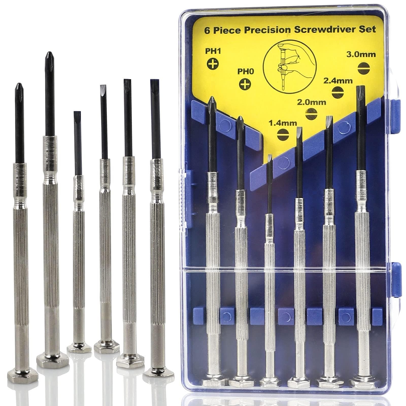 6 PCS Precision Screwdriver Sets, Eyeglass Repair Kit Screwdriver, Mini Black