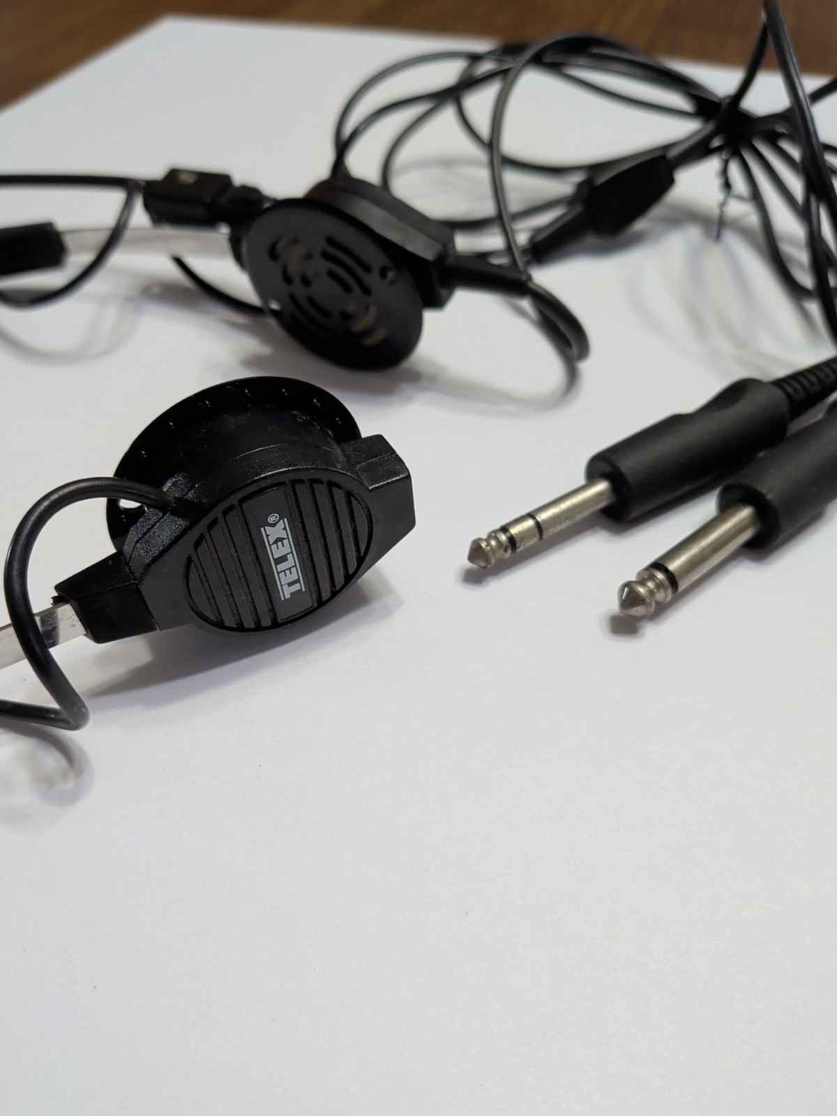 Vintage Telex Airman 750 Dual Pilot Headset Used Untested