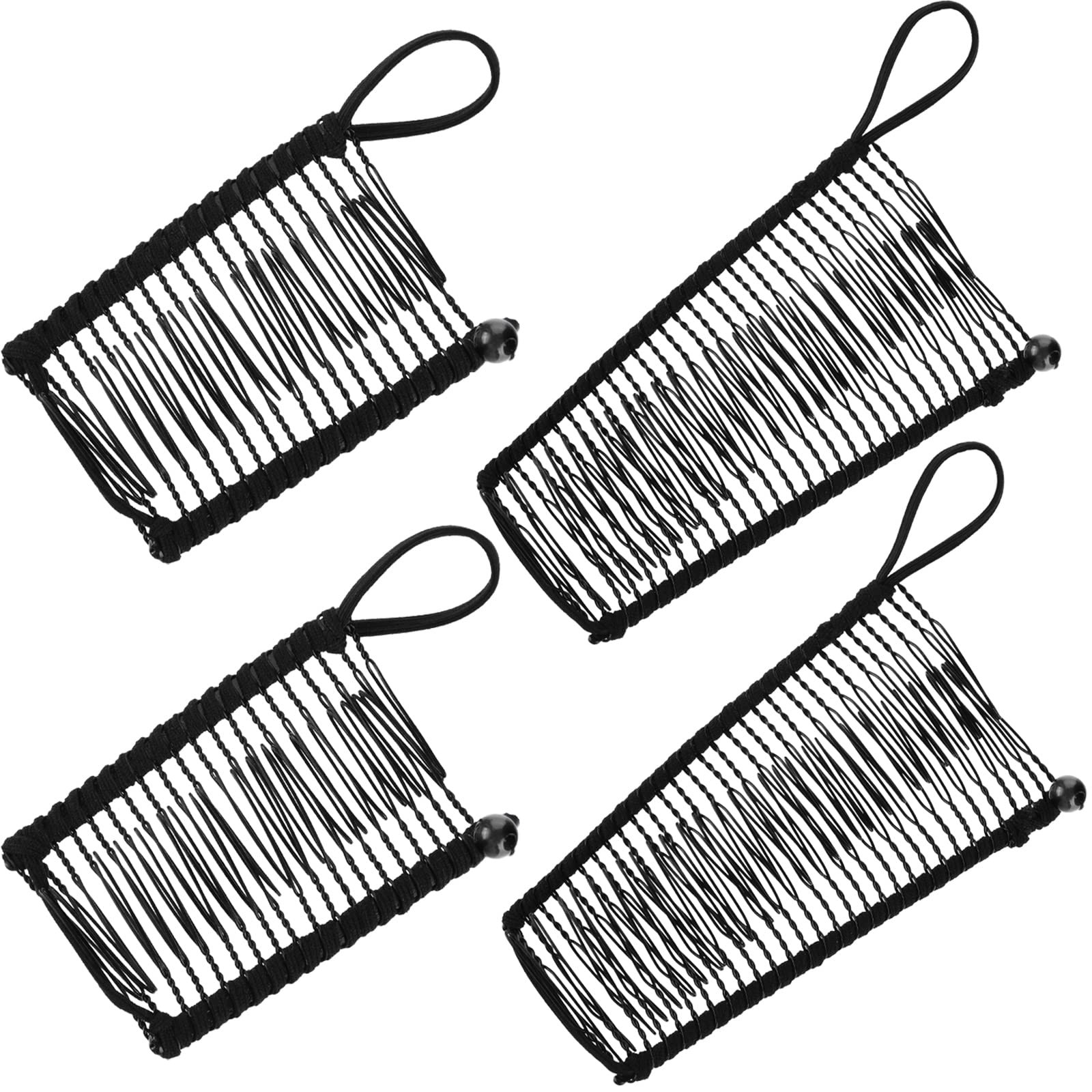 WILLBOND 4 Pcs Banana Hair Clips for Women Large 1 Count (Pack of 4), Black