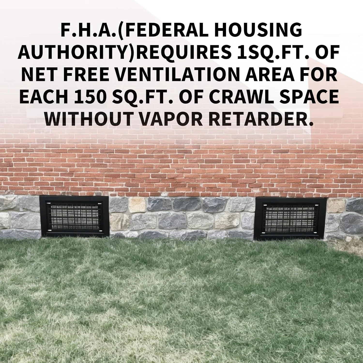 8" x 16" Automatic Foundation Vent for Ventilating Crawl Space Replacement Auto