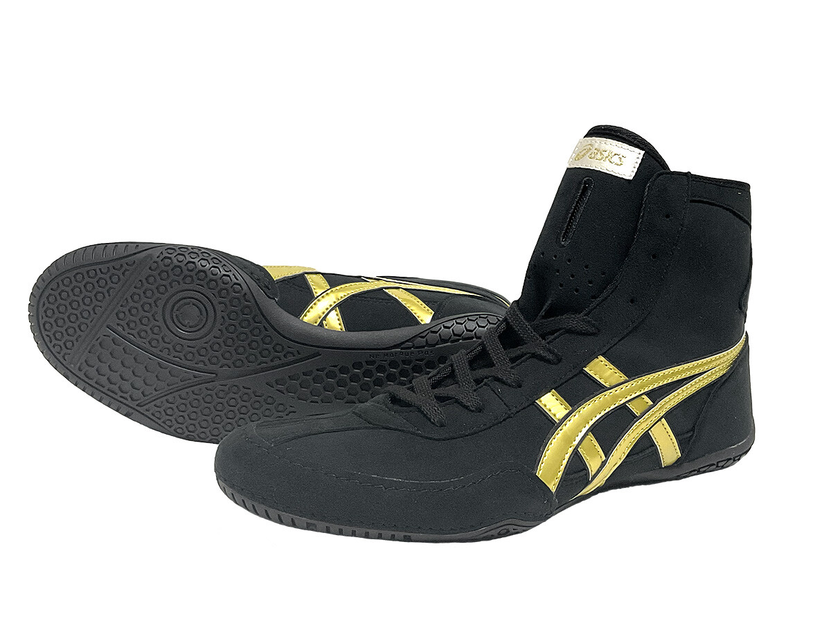 Asics Wrestling Shoes EX-EO special order 1083A001 Black x Gold x Black