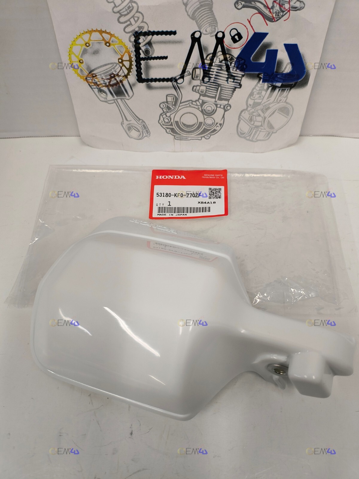 Honda Genuine OEM Right Hand Splash Brush Guard 09-25 XR650L XR 53180-KF0-770ZF