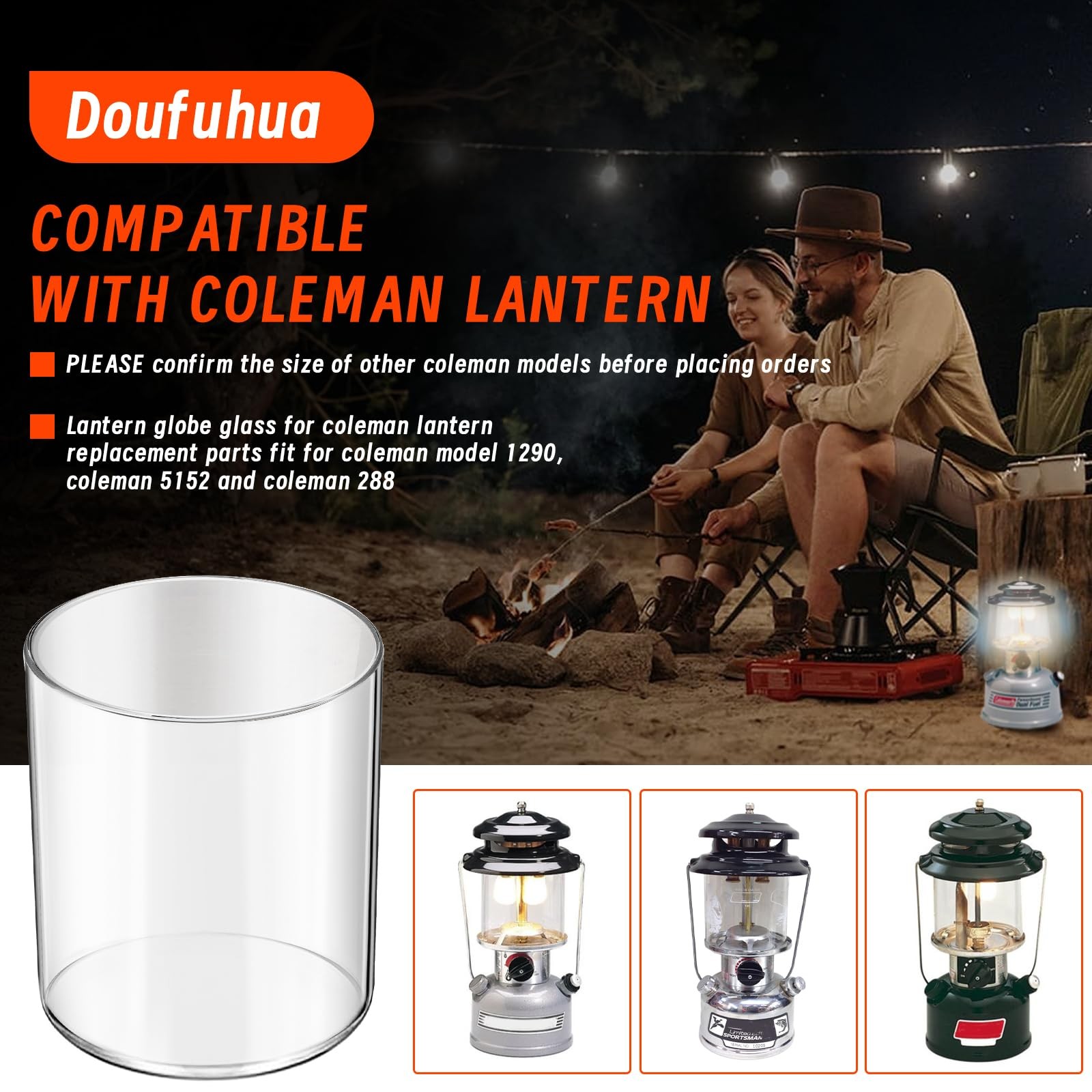 Glass Globe Fueled Lanterns Replacement for Coleman Propane Lantern clear