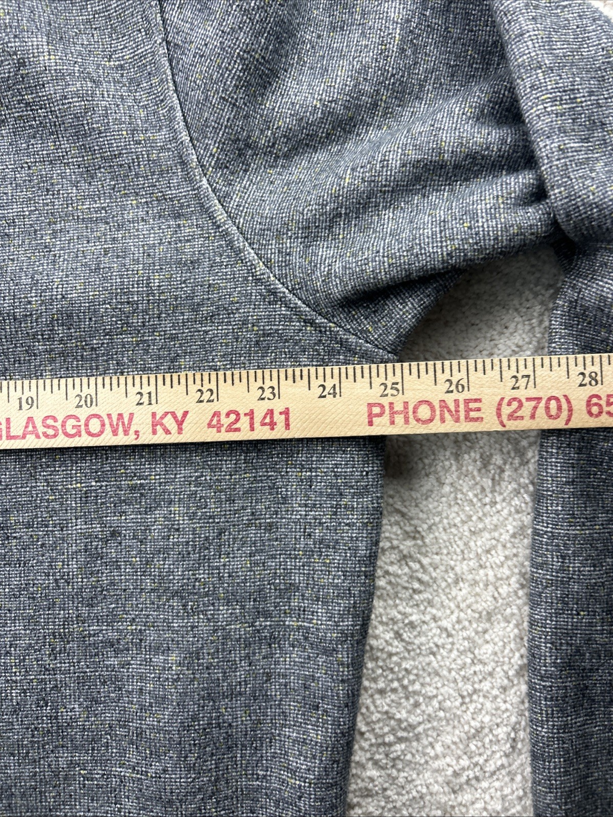Ashworth 1/4 Zip Pullover Gray Fleece Lined Pattern Men’s Large Heavy Warm