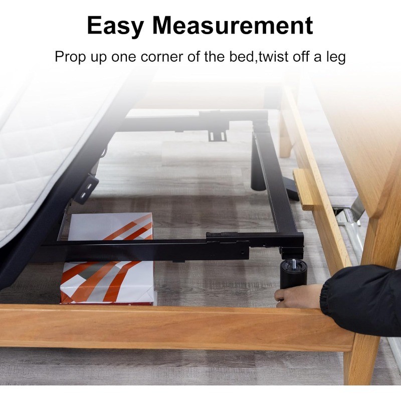 12 Inch Bed Legs Replacement for Adjustable Bed Frame Base, Felt Bottom Protect