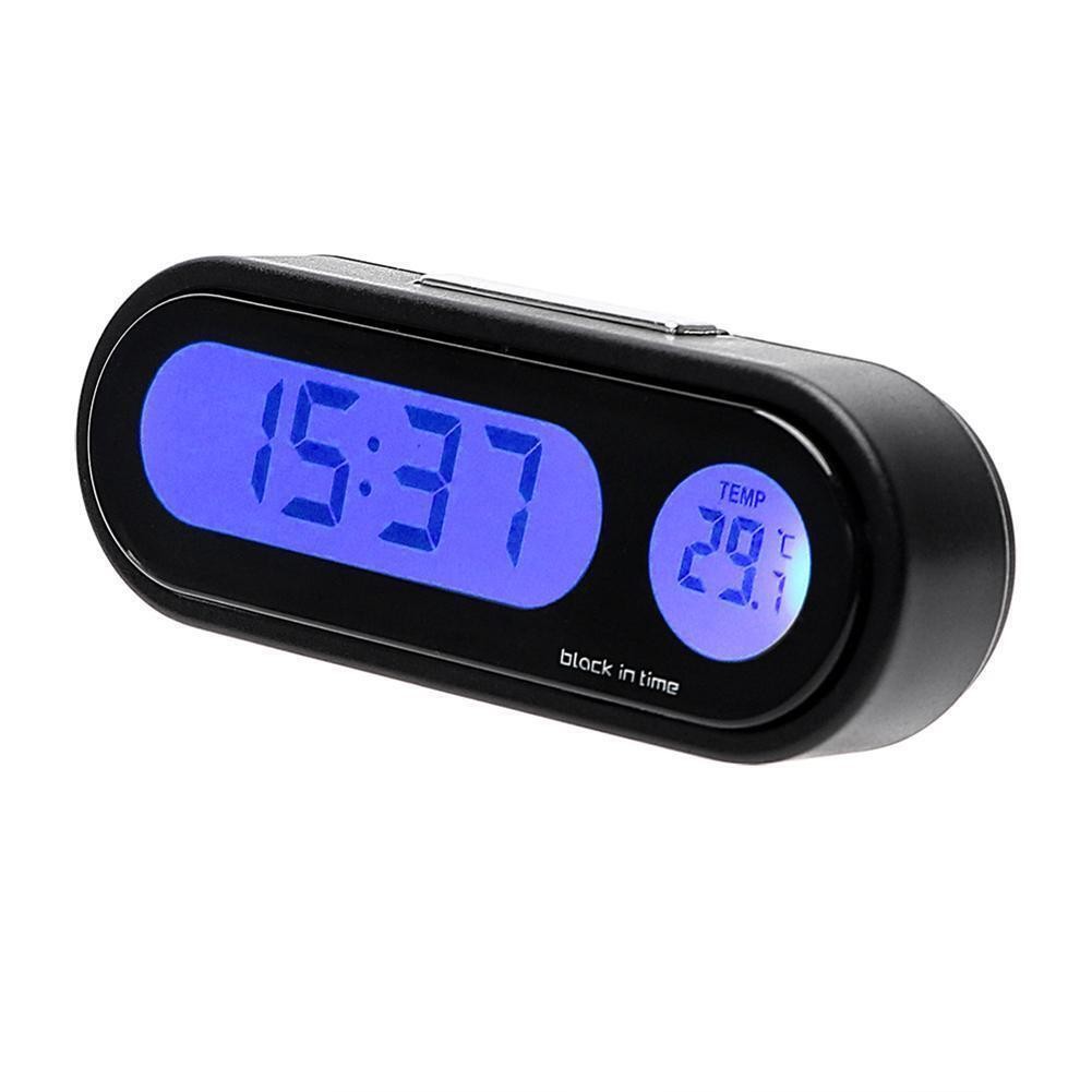 Car Electronic Clock Luminous Thermometer LED Digital Display Dashboard Clock