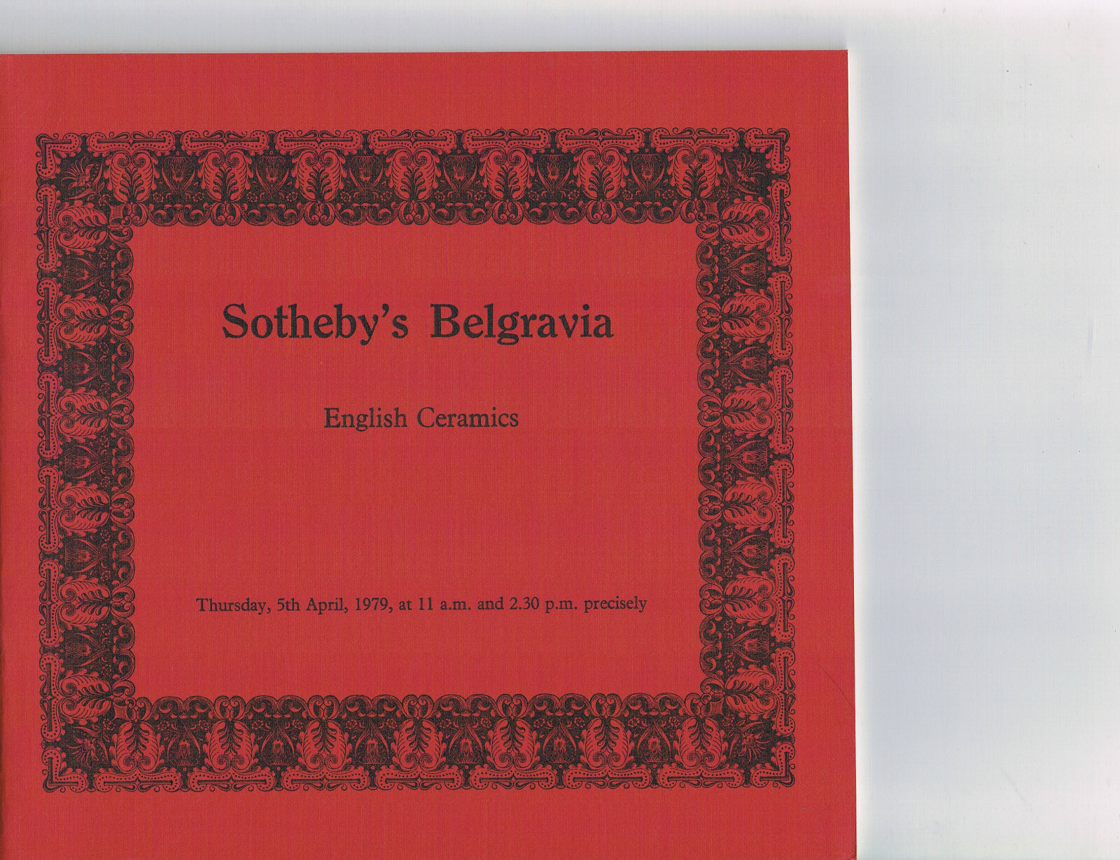 Sotheby's Belgravia -English Ceramics - Apr 5 1979