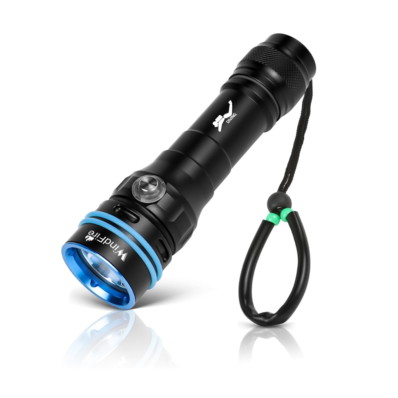 WINDFIRE Dive Light – Super Bright Rechargeable Diving Flashlight with 4 M