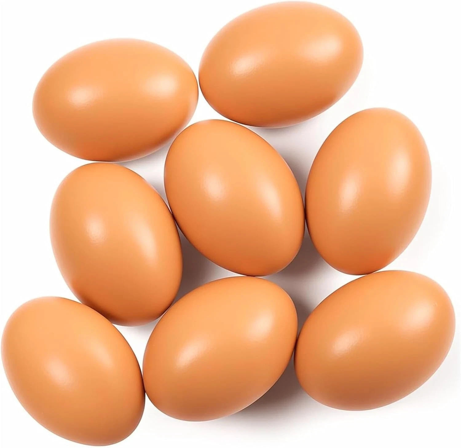 SallyFashion 8Pcs Wooden Faux Fake Eggs, Dummy Eggs Help Laying Hen, Poultry...