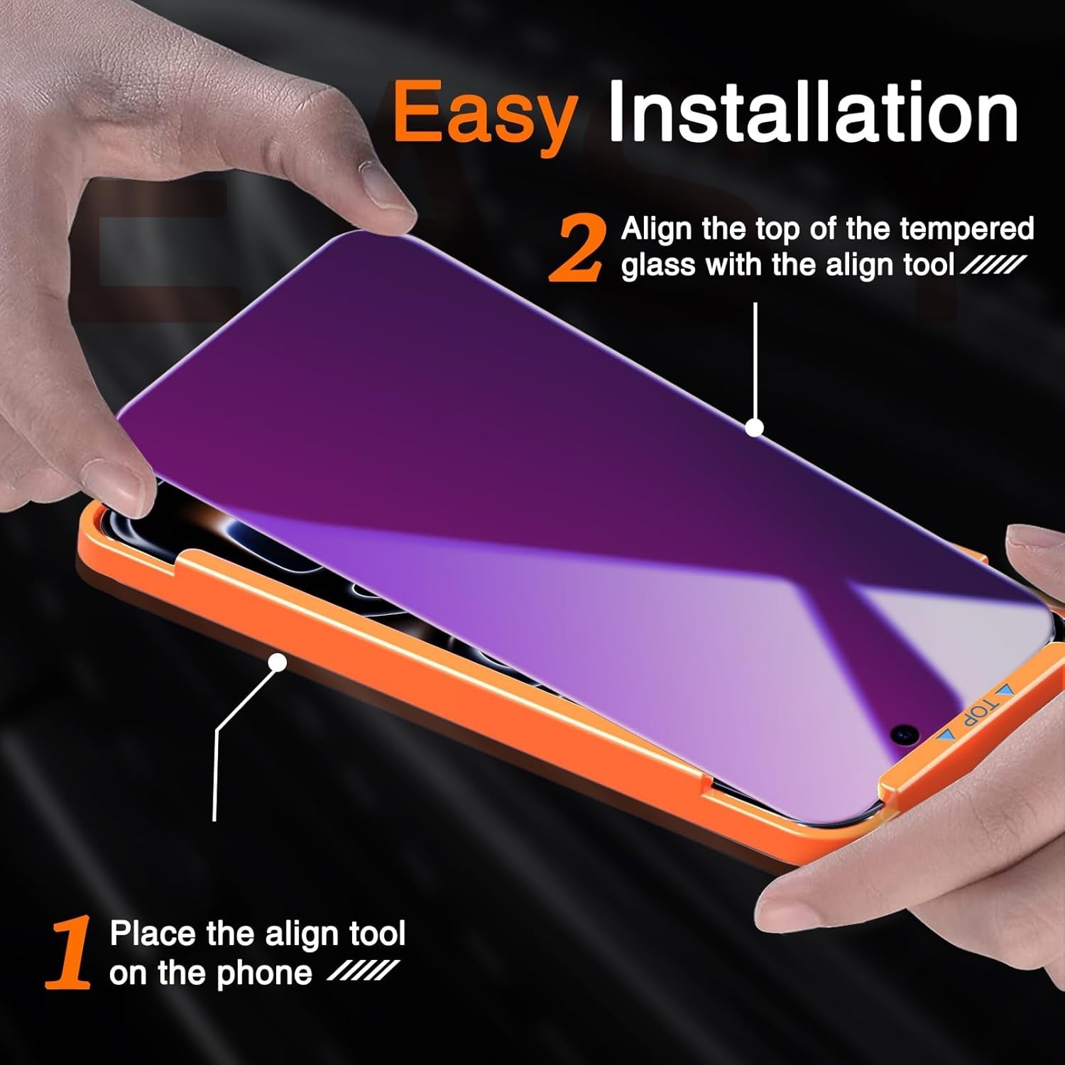 3 Pack Gradient Colorful Privacy Screen Protector for iPhone 17 Pro Max