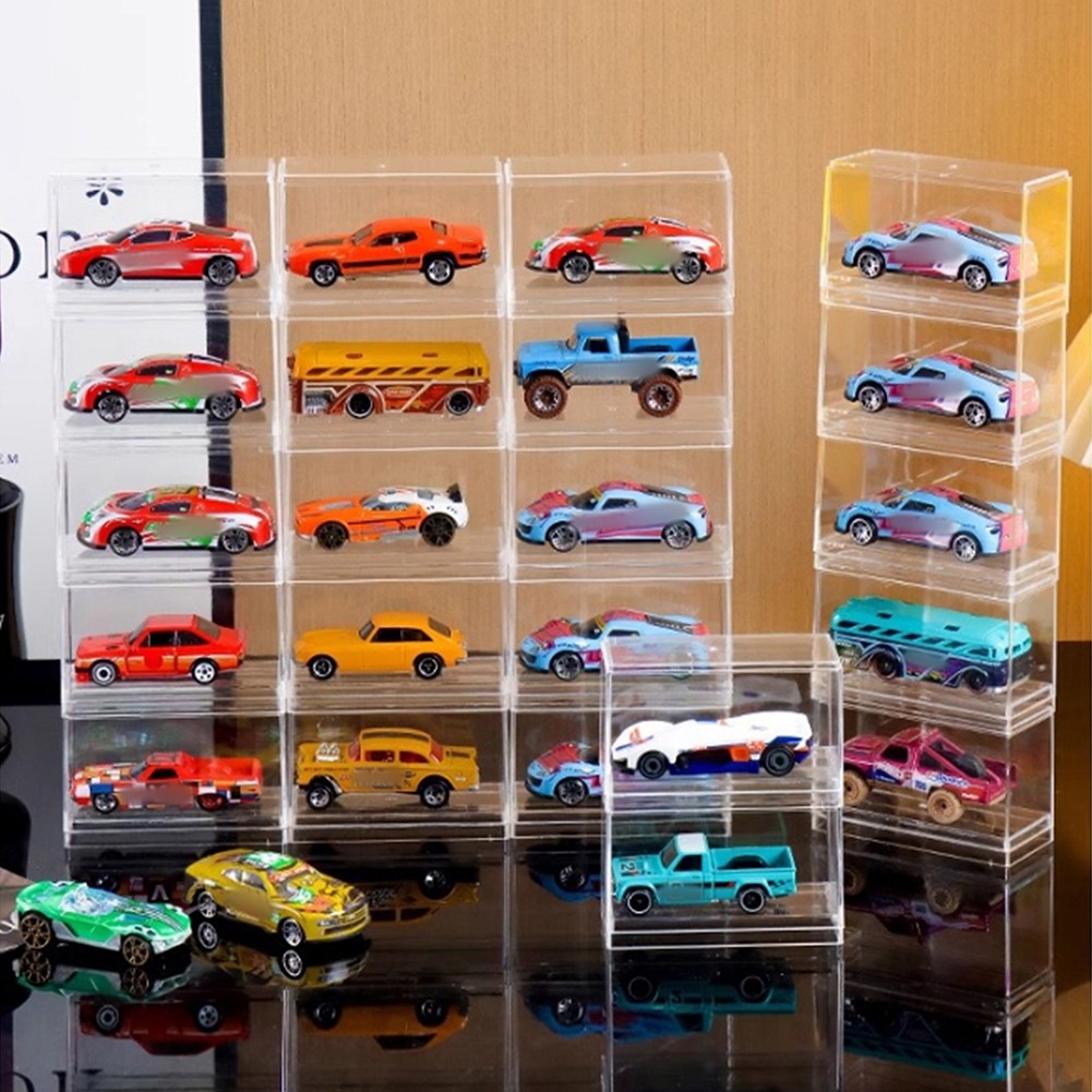 5PCS Toy Car Model Display Boxes 1/64 Scale, Model Car Display Case Protector