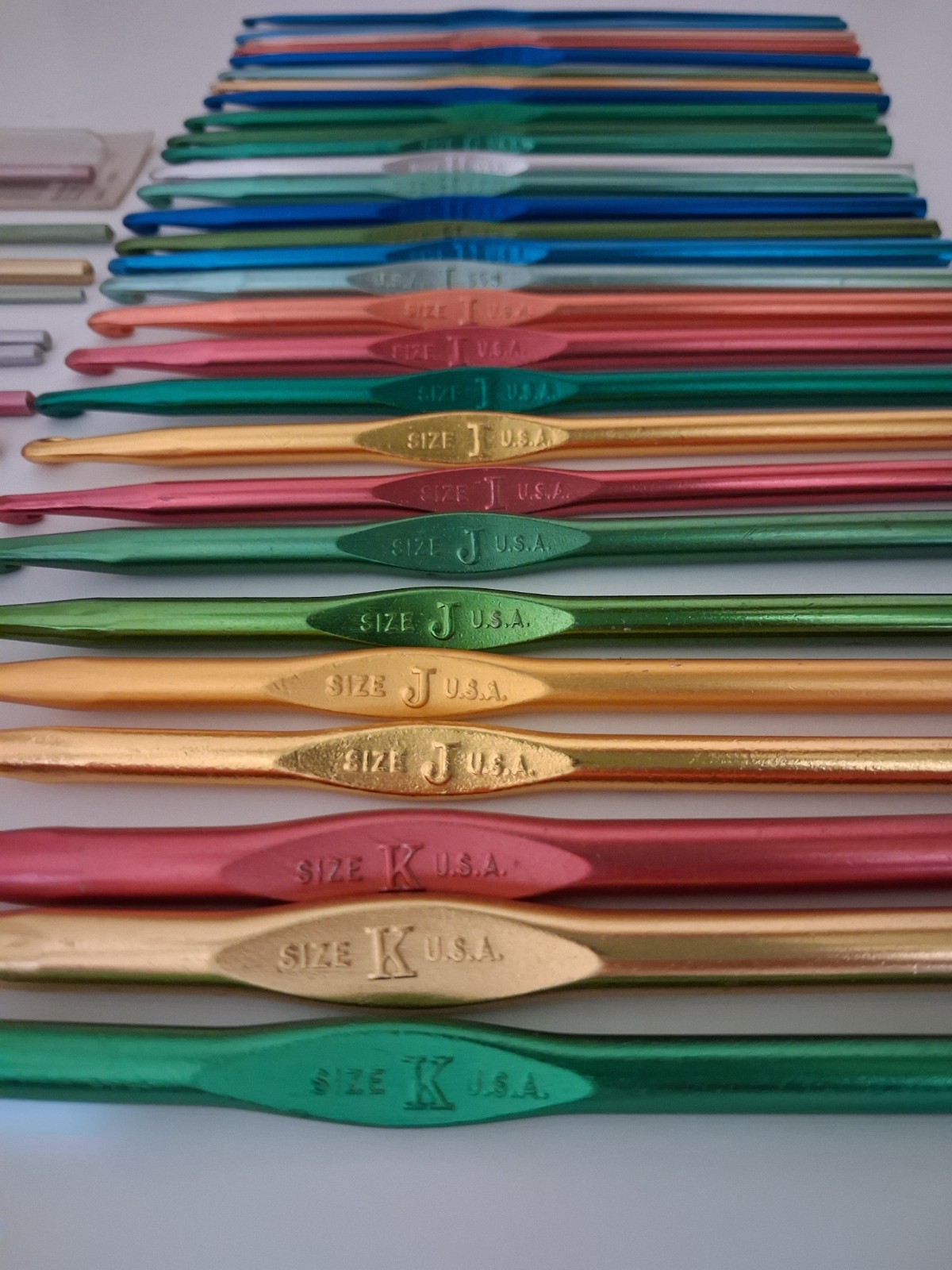 Vintage Crochet Hooks Lot of 42 Aluminum Bates, Boye Oxmoor