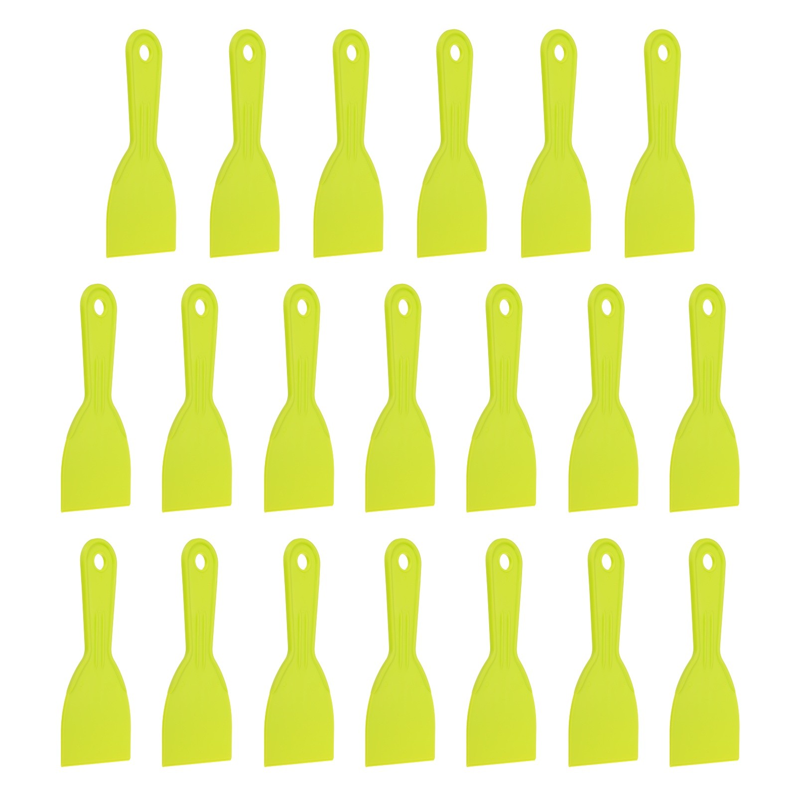 20pcs Putty Knife 3" Width Flexible Plastic Putty Knife Paint Scraper Yellow