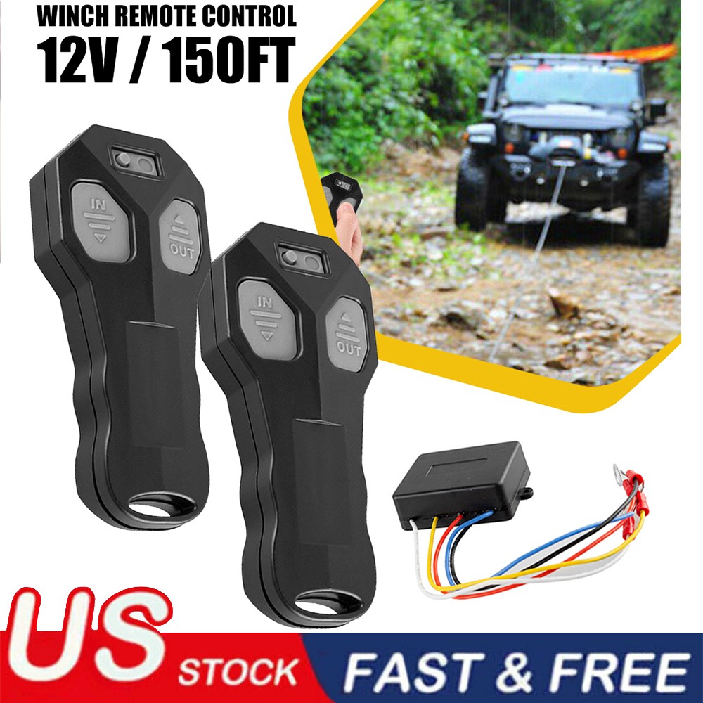 Wireless Winch Remote Control Kit DC12V Switch Handset for Jeep ATV SUV Truck