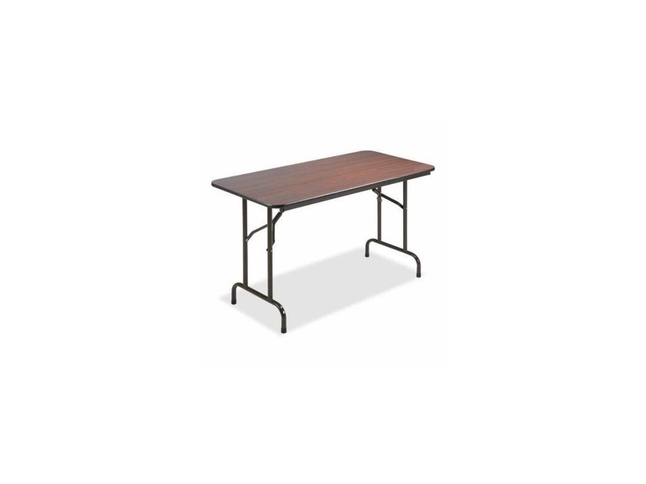Folding Table, 48"x24"x29", Mahogany