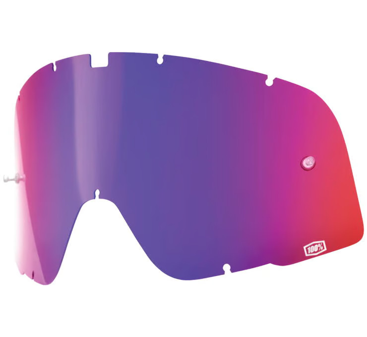 100% Replacement Lenses for Barstow Classic Goggles - Red/Blue Mirror Motorcycle