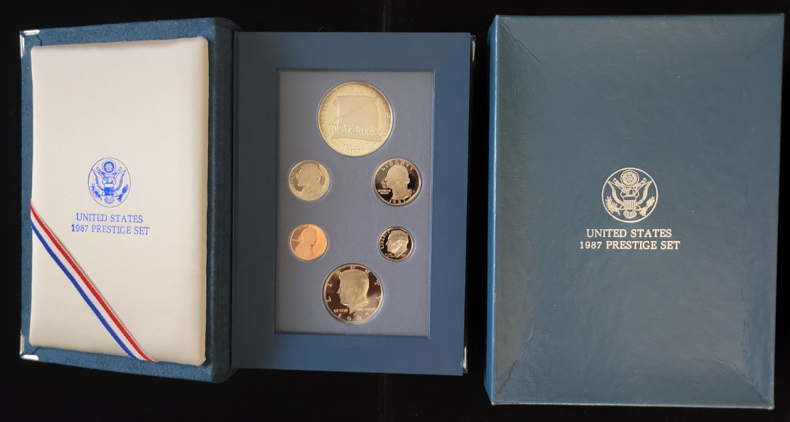 1987 US Mint Prestige Proof Set | OGP Box, no COA | Constitution
