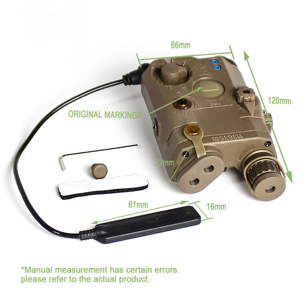 Tactical PEQ-15/LA5-C Adjustable Beam &IR Light IR Laser Green Lasers Light Rail