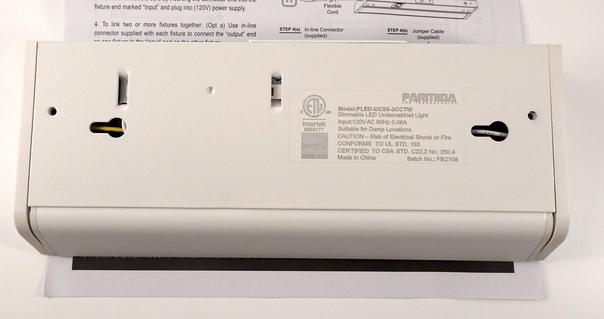 Parmida 8" Dimmable LED Under Cabinet Light With Adjustable Lens Angle, NEW