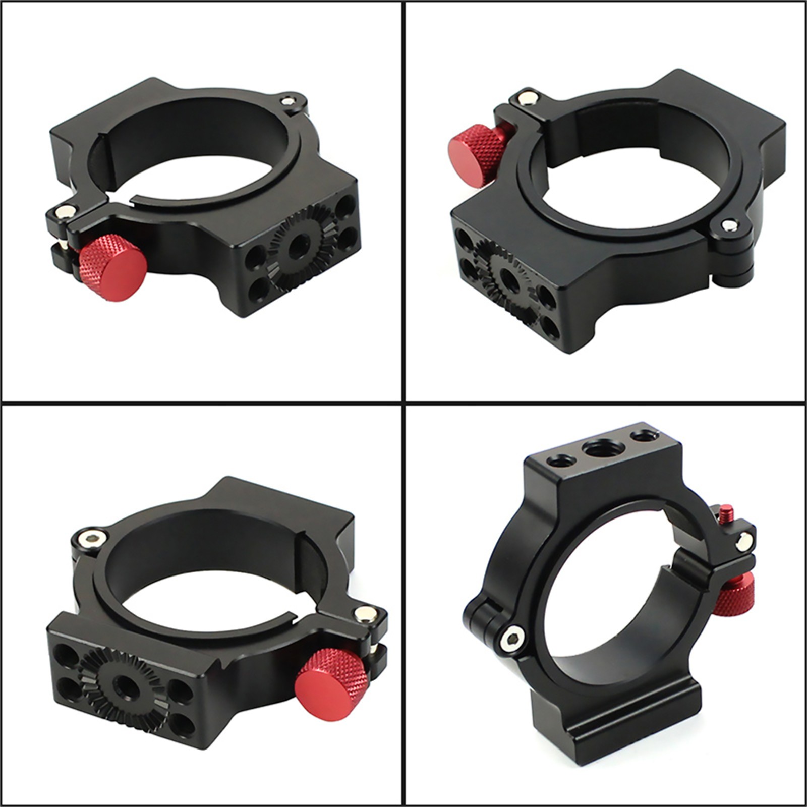 1/4 Screw Hole Expansion Ring Microphone LED Video Light Mounting Clip Adapter