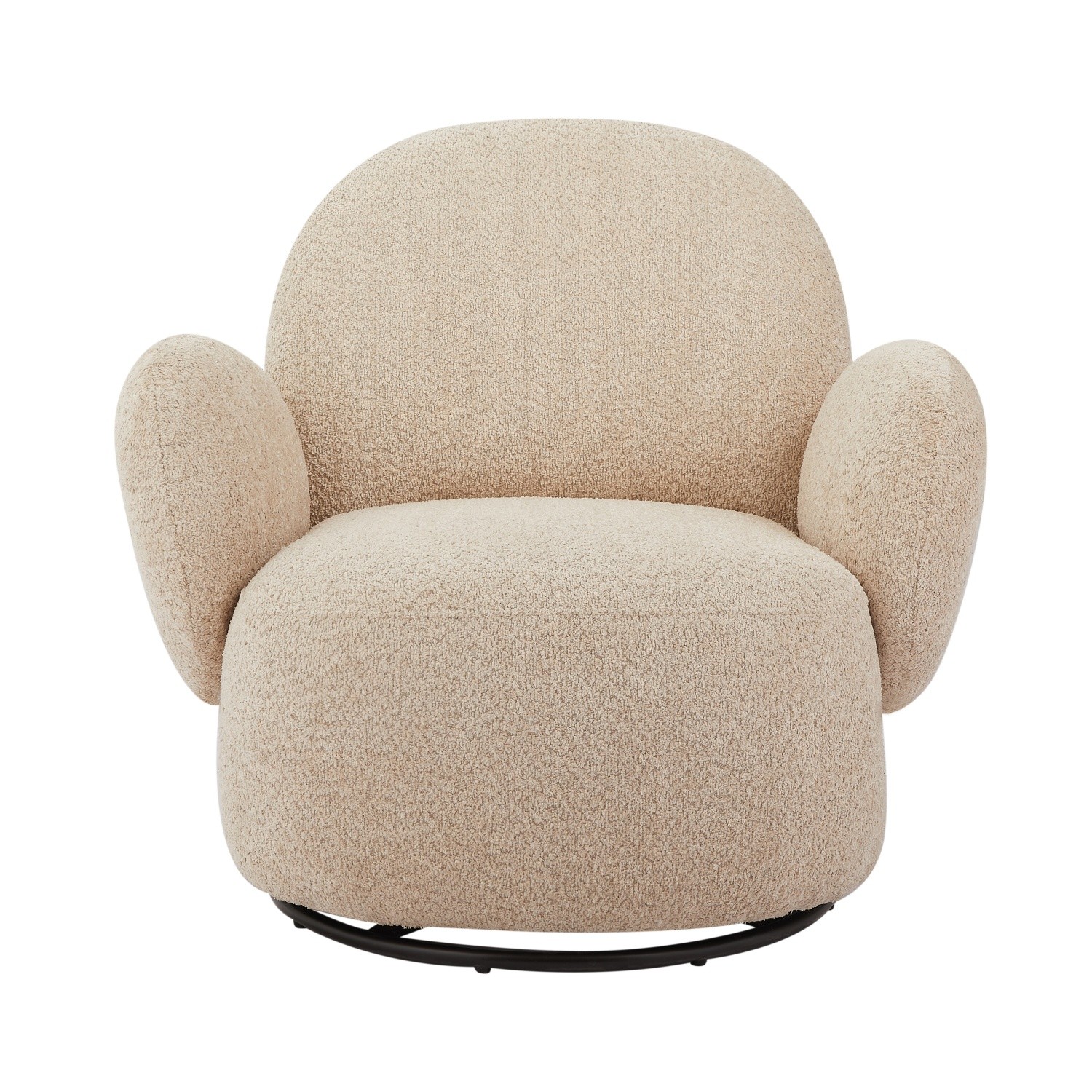 360° Swivel Accent Chair Club Chair Lounge Armchair Single Sofa Chair Beige/Gray
