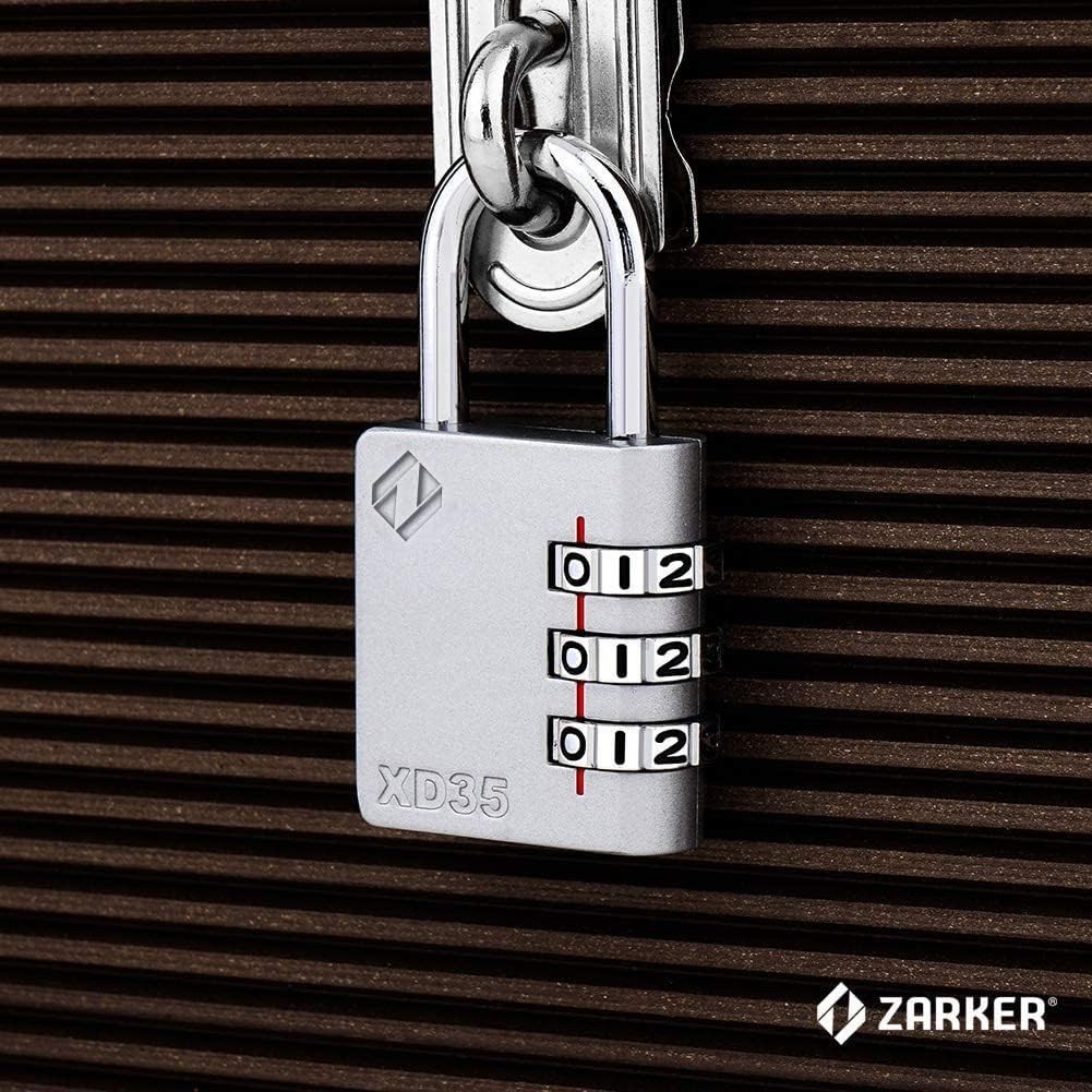 Heavy Duty Weather-Resistant Combination Locks - Smart 3-Digit Padlock Set