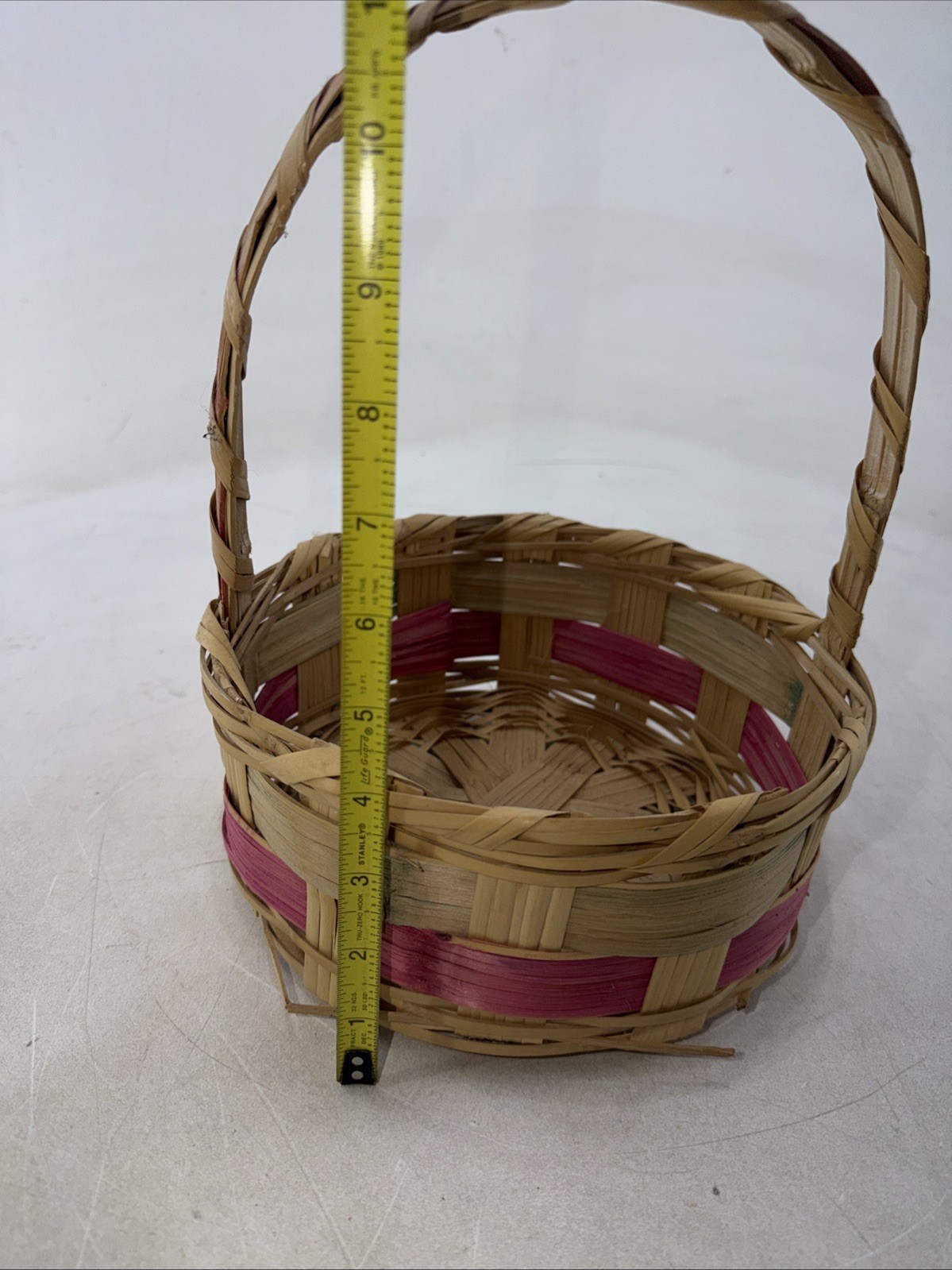 Medium Rattan Wicker Easter Basket Egg Holder Spring Holiday Decor Storage