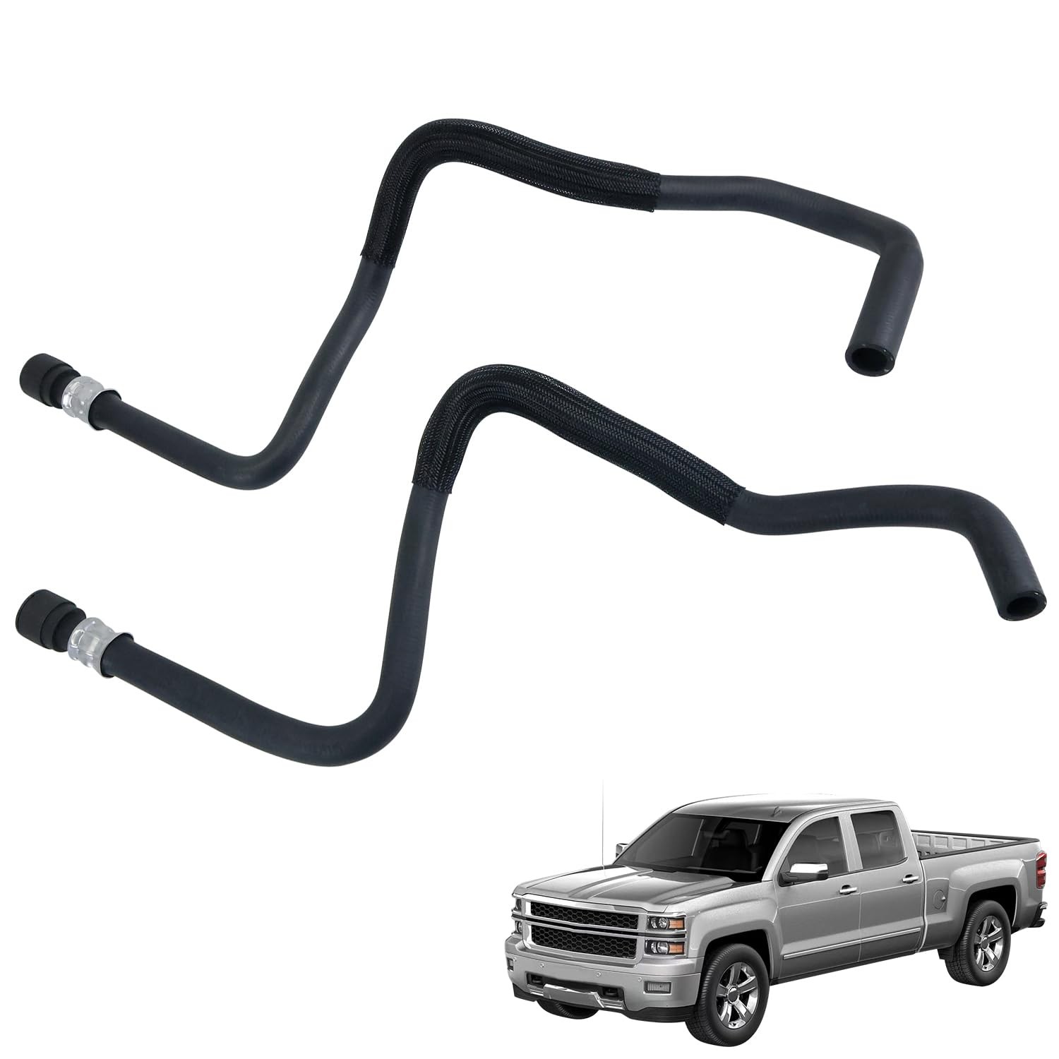 Heater Outlet Hose & Heater Inlet Hose Black 10.9 inches x 1.8 inches