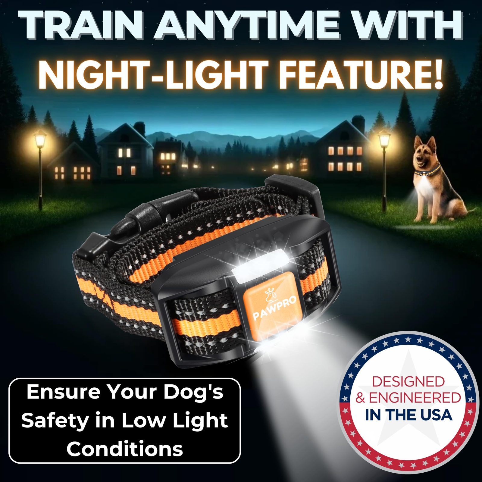 Dog Shock Collar with Remote Unmatched 4-Mile Range Night-Light Mode Training...