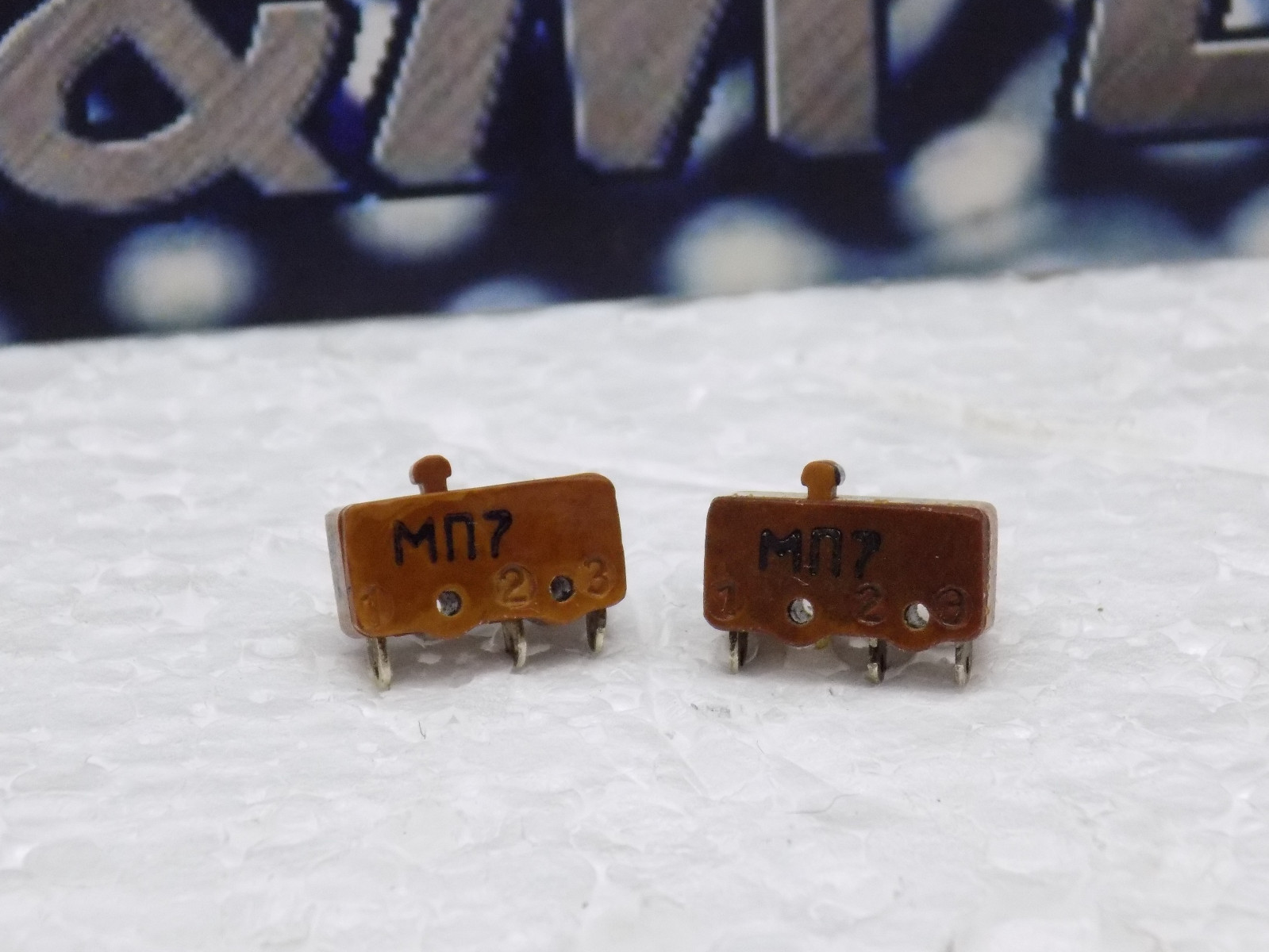 2x MP7 MP-7 (МП-7) Microswitch 250V 0.5A Push Button USSR