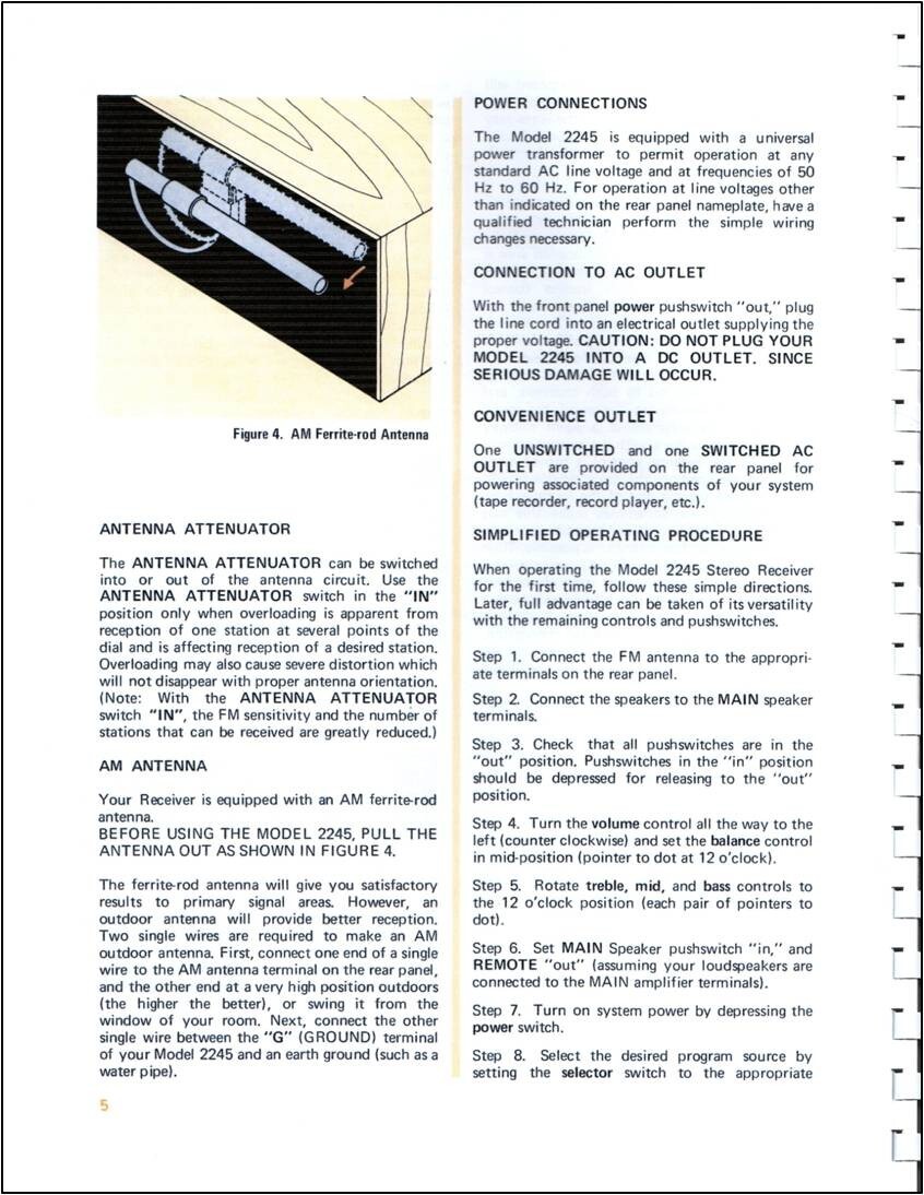 Marantz 2245 Stereo Receiver Owners Manual