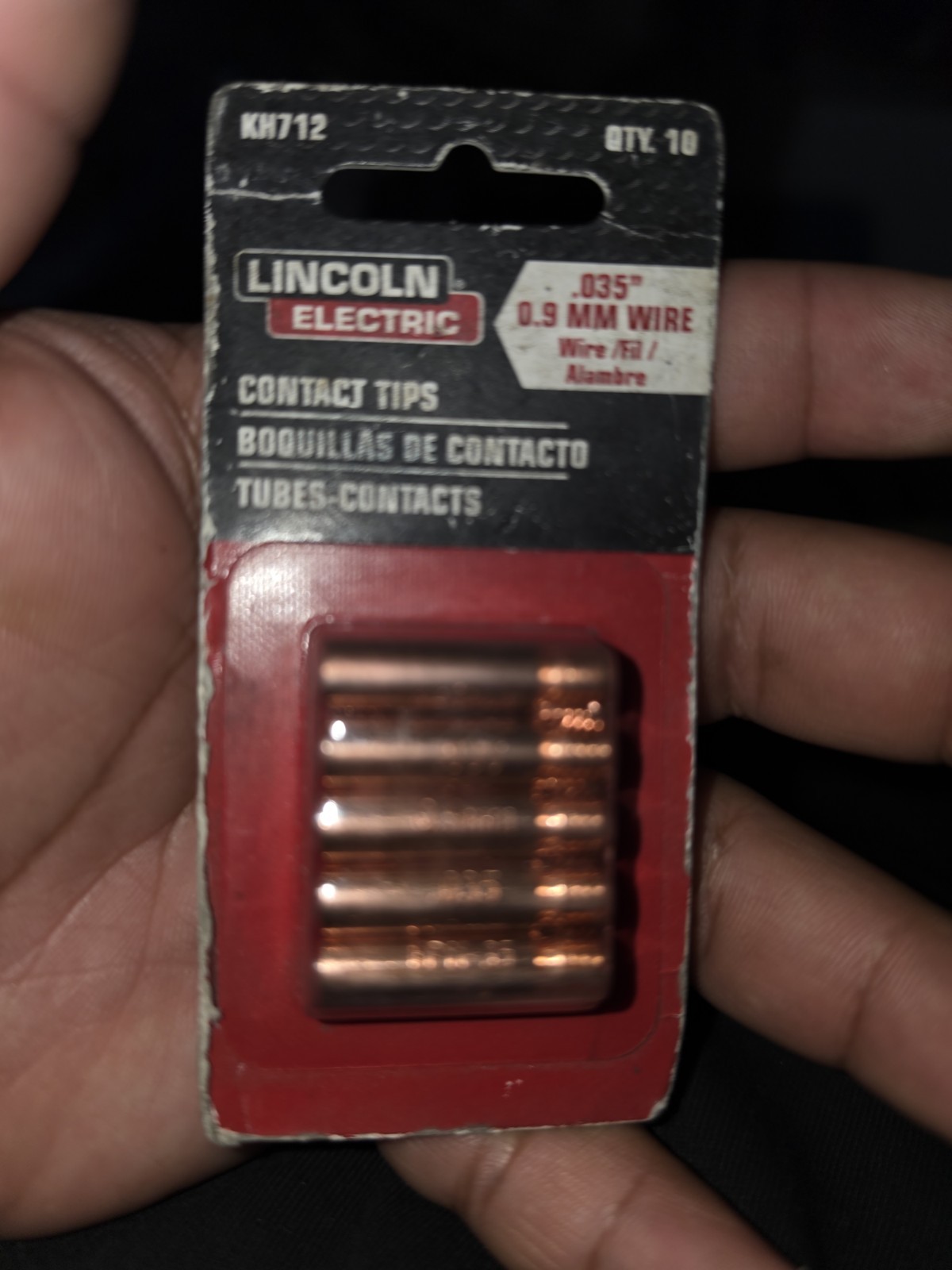 LINCOLN ELECTRIC KH712 .035 IN. WIRE FEED WELDER CONTACT TIPS 10-PACK