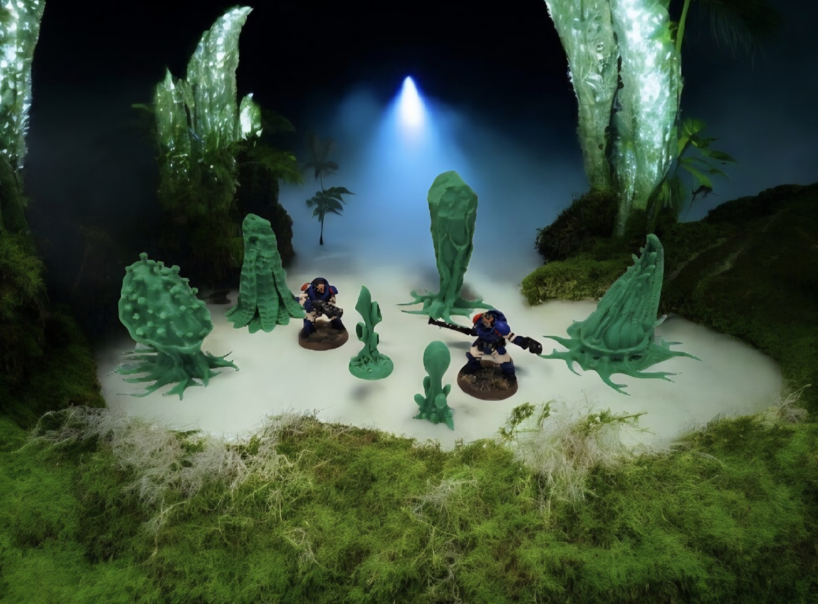 3D Printed Tabletop War Terrain Alien Plants Set E Perfect For 40K / Kill Team