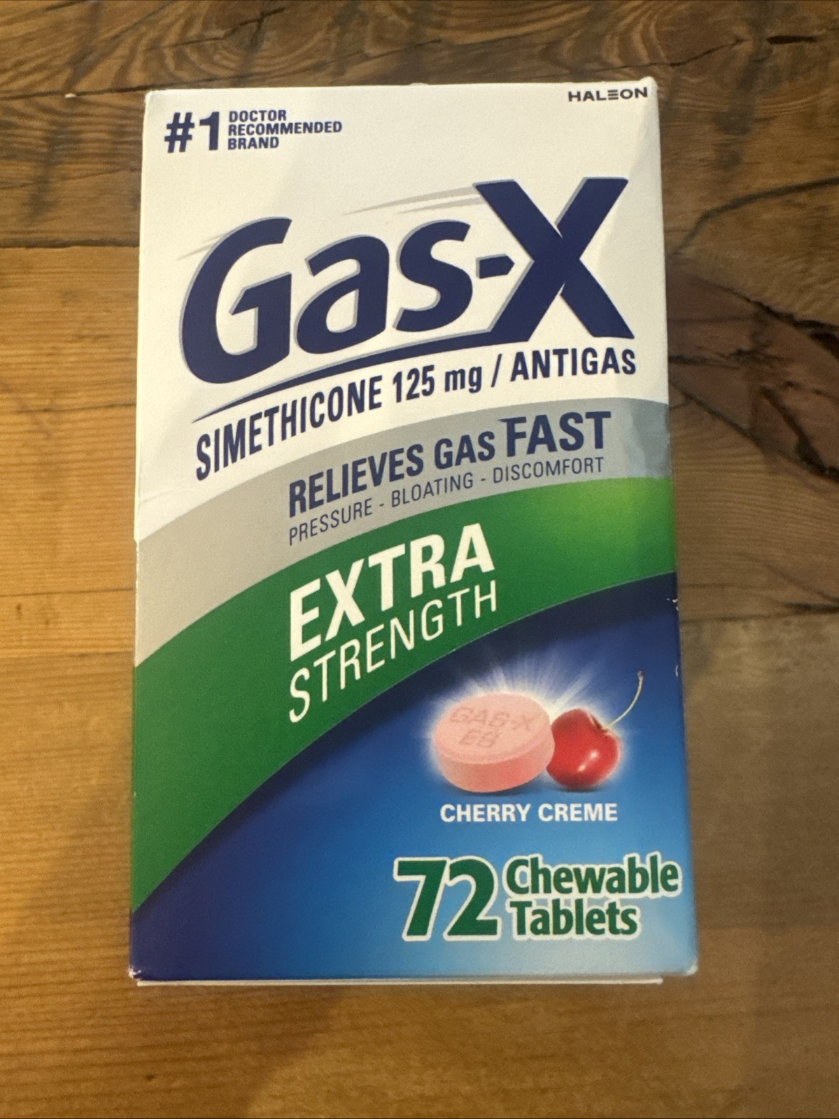 Gas X Extra Strength Cherry Chewable Tabs 72 Count Simethicone 125Mg Exp 12/28