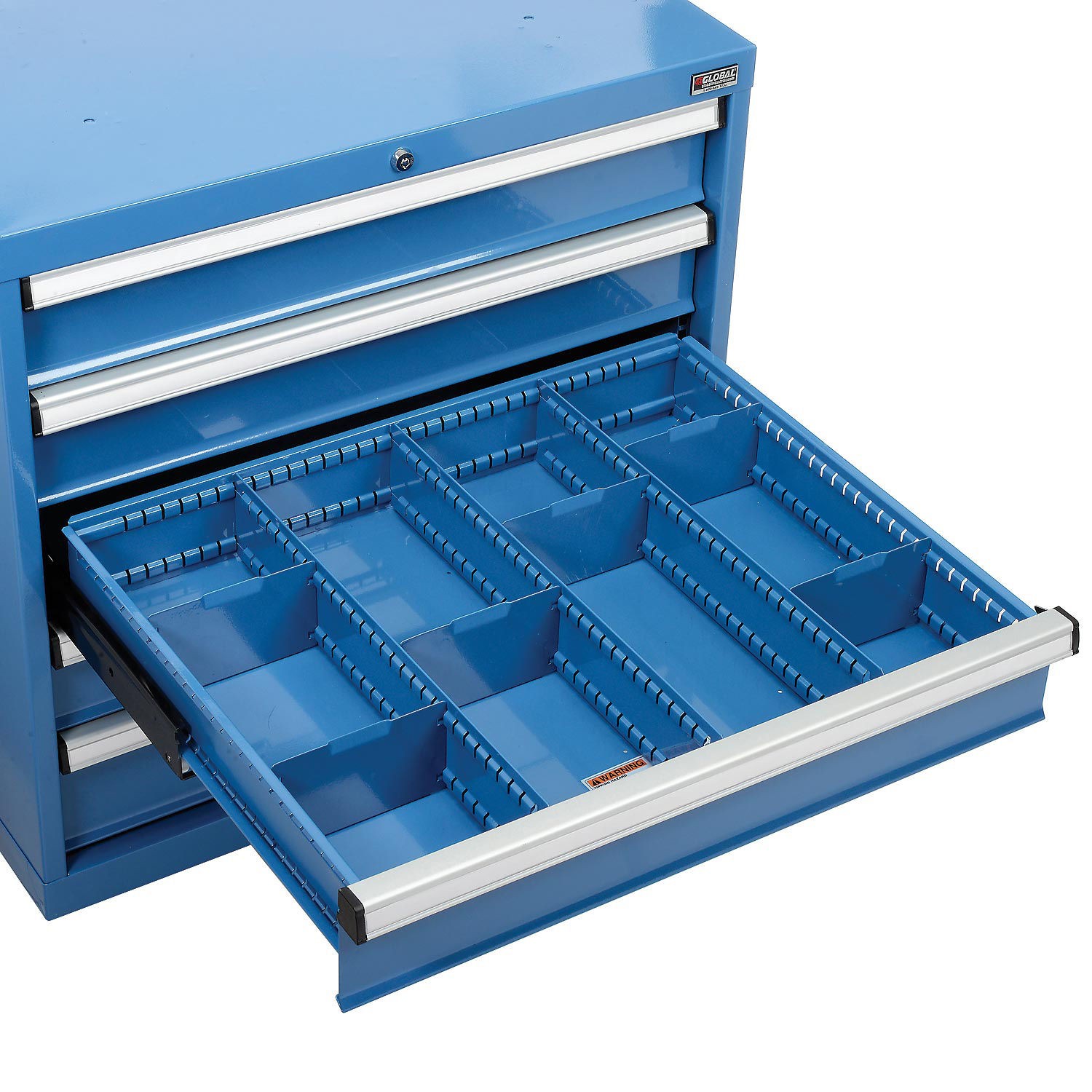 Divider Kit for 5"H Drawer of Modular Drawer Cabinet 3 Long  6 Short  Blue