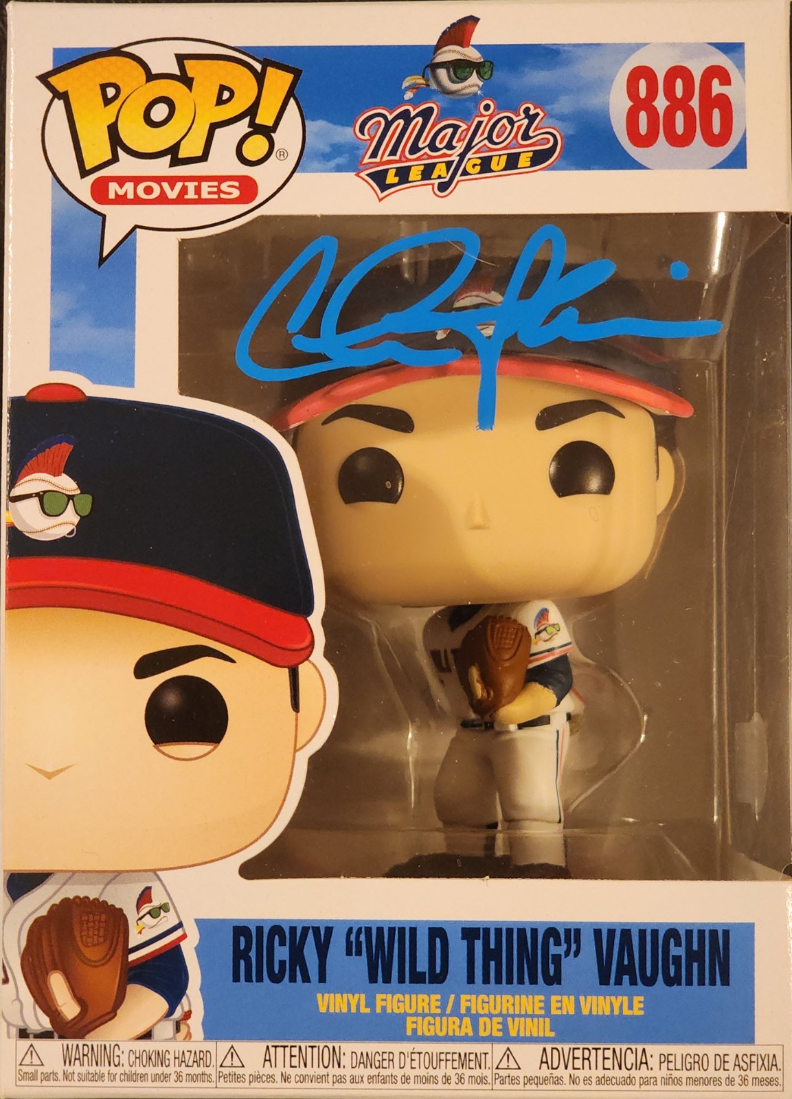 Charlie Sheen Autographed Signed Funco Pop Major League Movie BSA