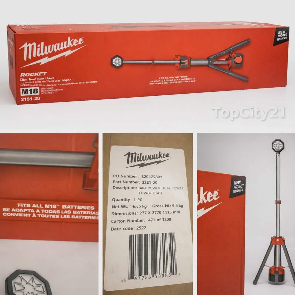 Milwaukee M18 2131-20 18V Lithium-Ion Tower Light