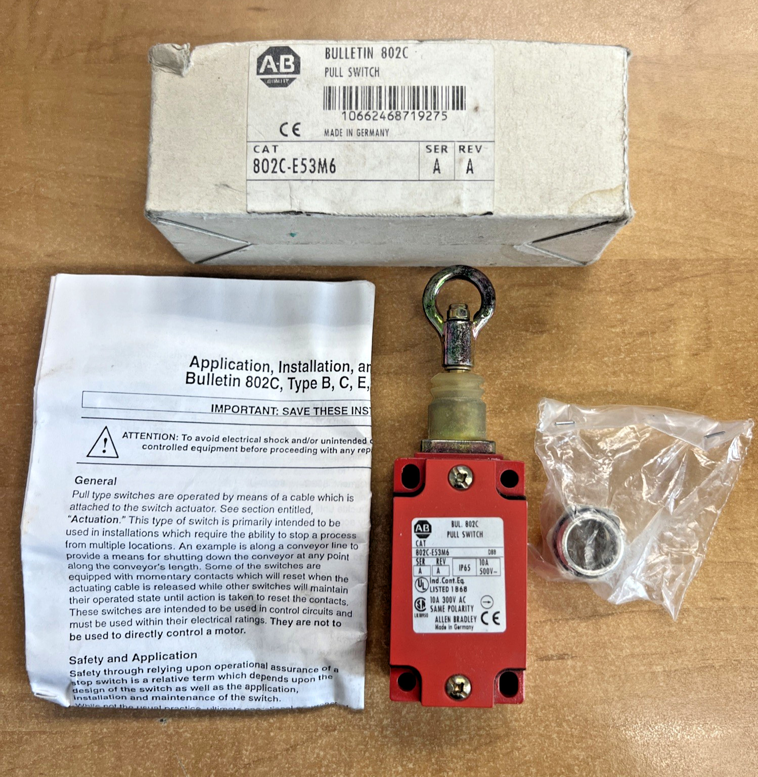 Allen Bradley 802C-E53M6 Pull Switch  *New in Box*