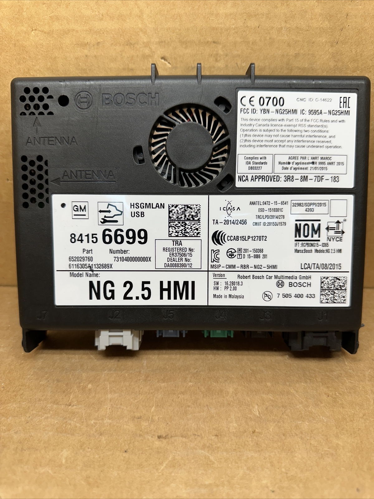 2017-2019 GM OE/OEM 2.5 HMI HUMAN MACHINE INTERFACE CONTROL MODULE 84156699