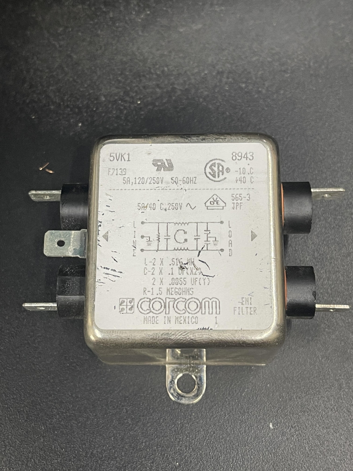 Corcom 5vk1 Line Filter