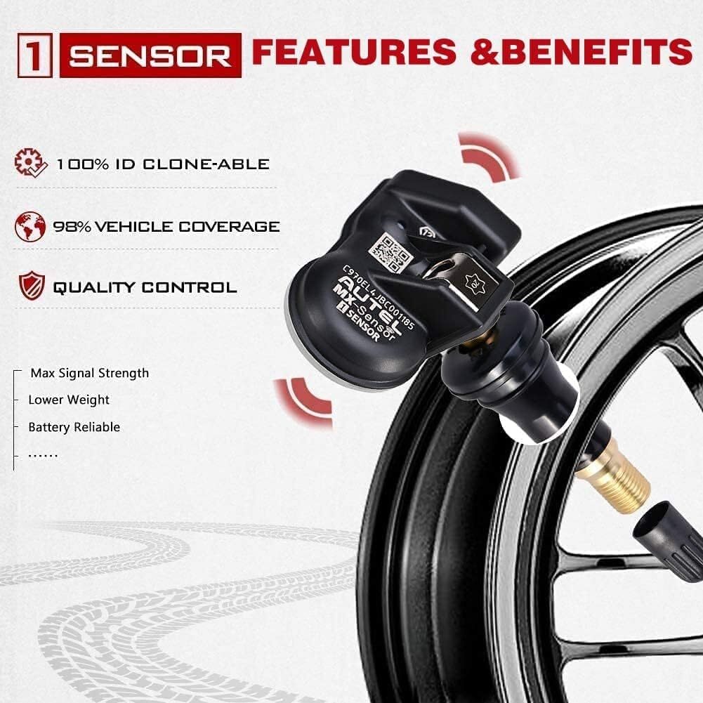 12PC Autel MX-Sensor 315&433MHz Programmable TPMS Universal Tire pressure Sensor