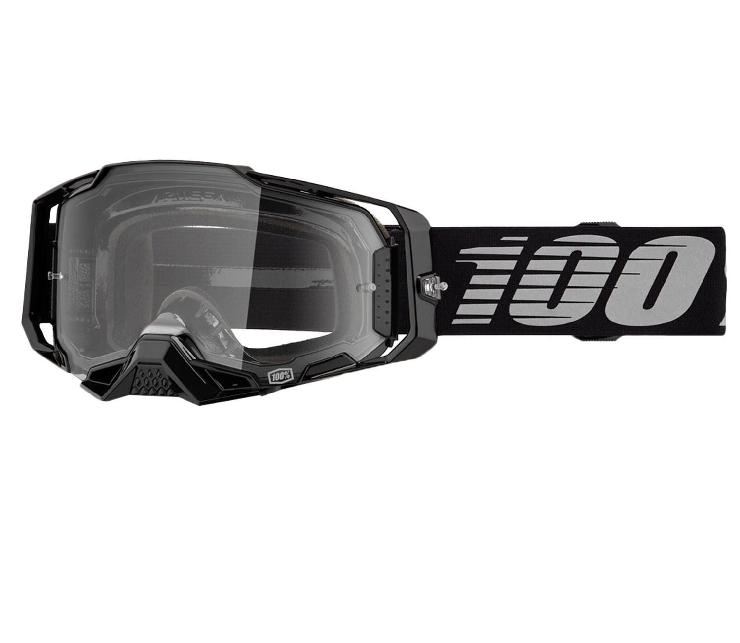 100% Armega Goggle - Black Clear Lens