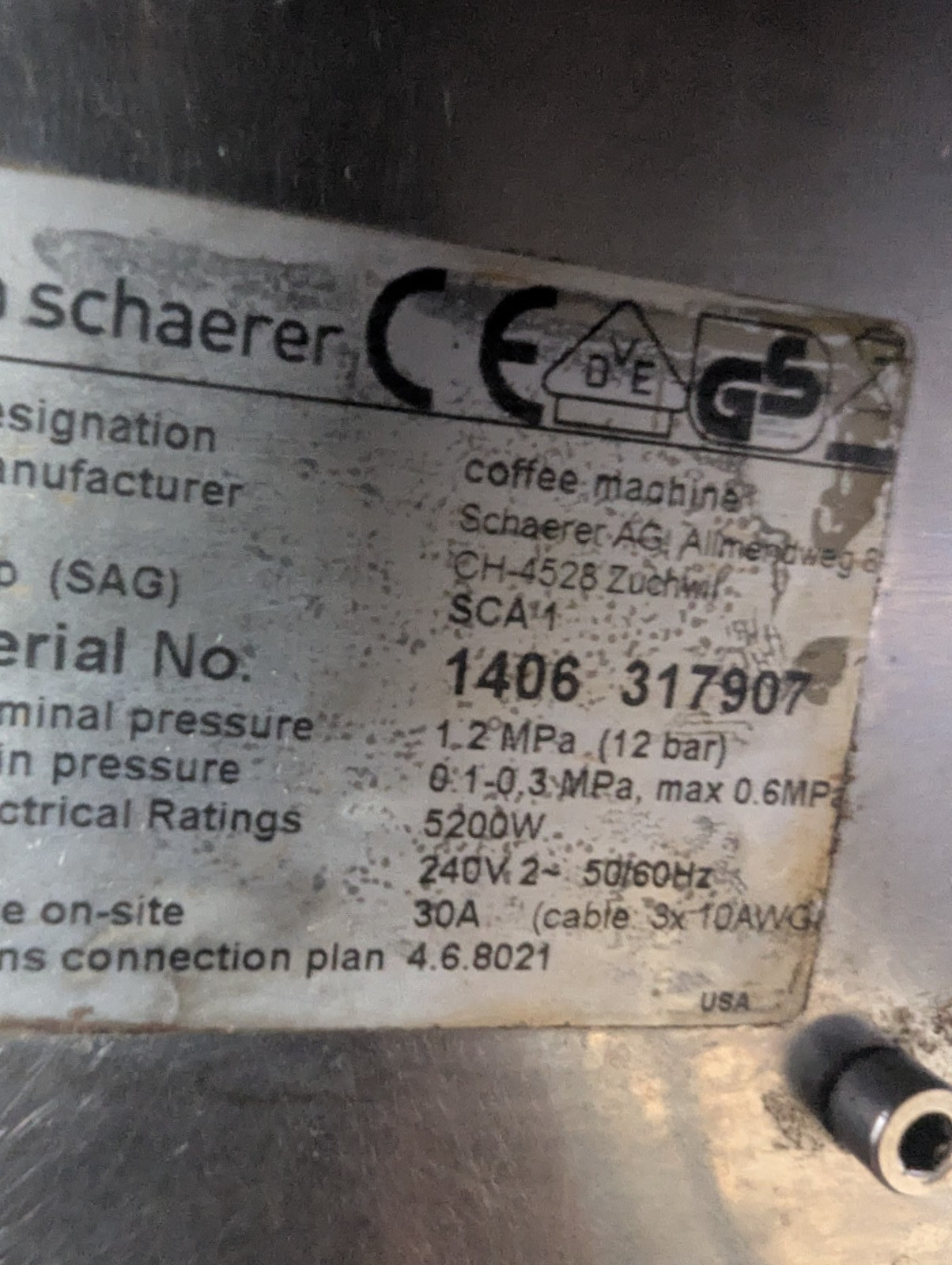 Schaerer Coffee Art Touch Espresso Machine Professionally Refurbished.