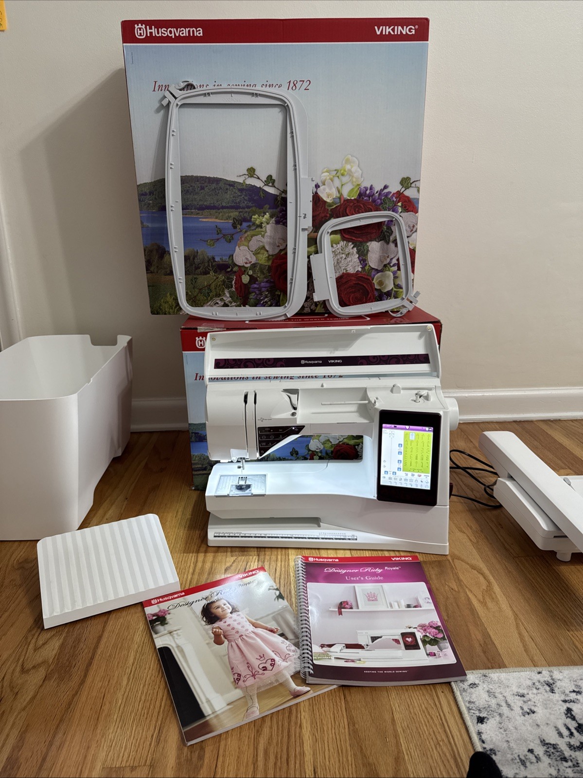 Husqvarna Viking Designer Ruby Royale Sewing Embroidery Machine 70 Hours