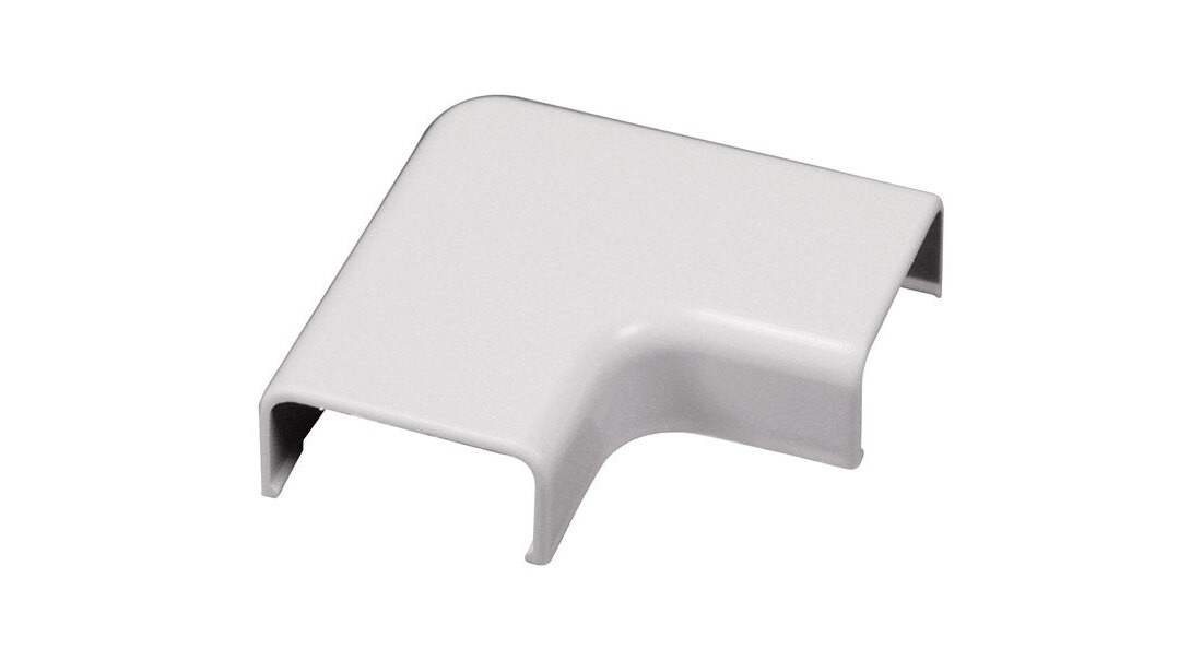 Wiremold C56 Wireway Elbow, Flat, Plastic, White