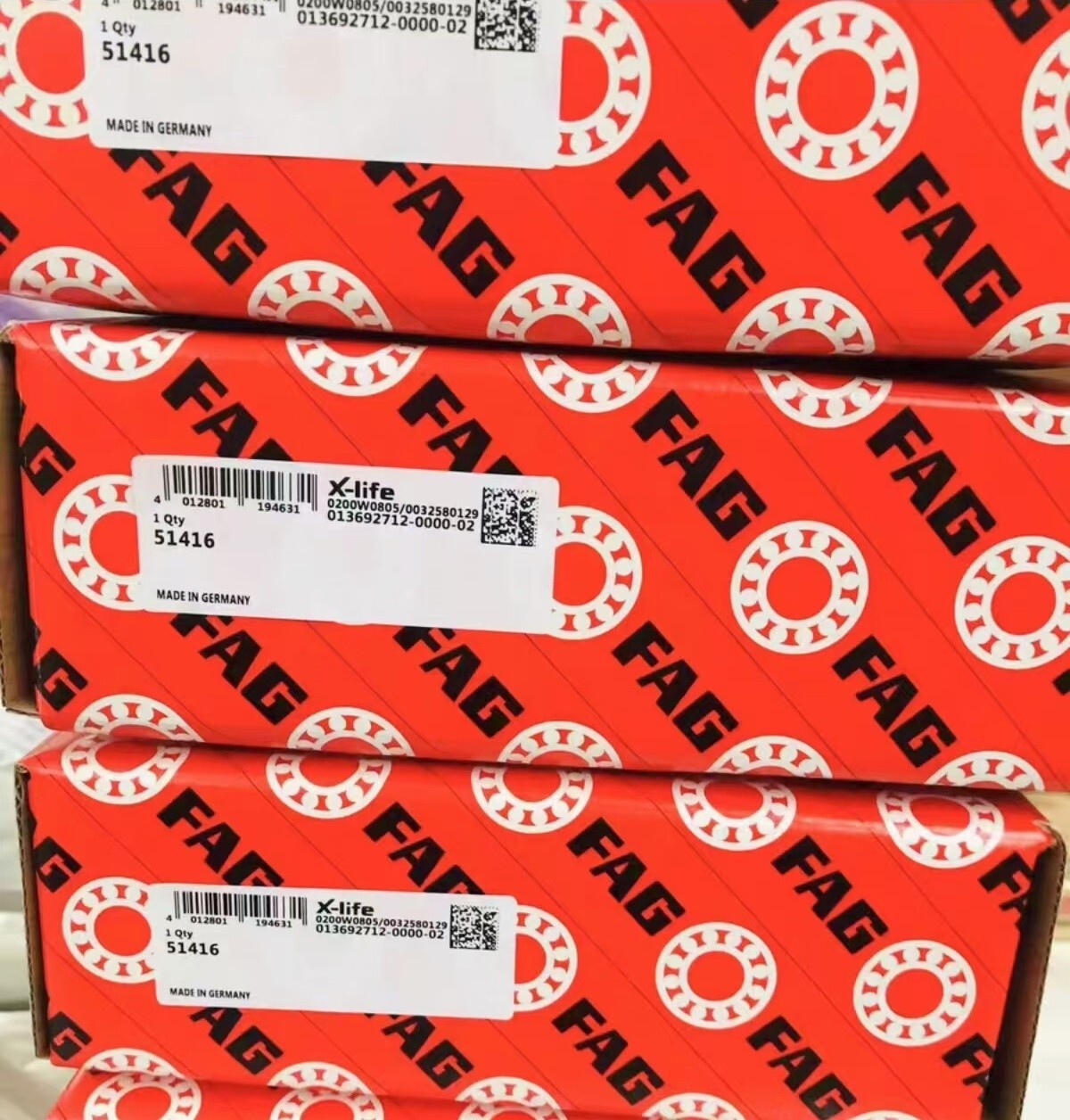 1X FAG 51416 thrust ball bearings