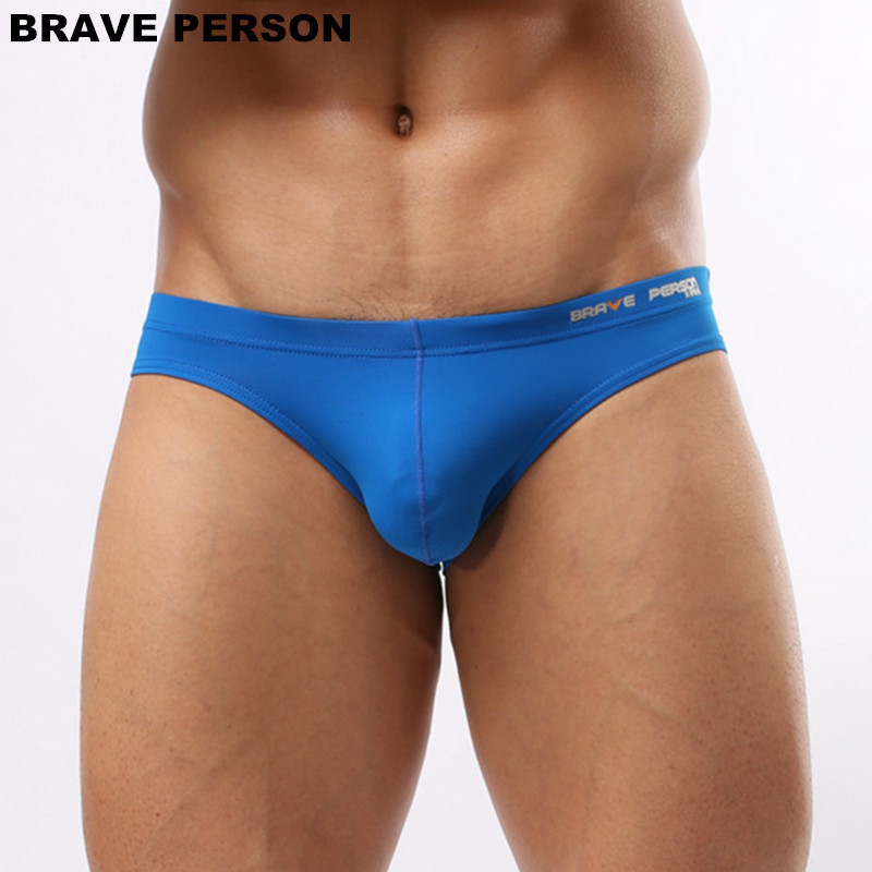 new man Mens Sexy Underwear Briefs Brave Person Nylon swimwear Bikini S M L XL