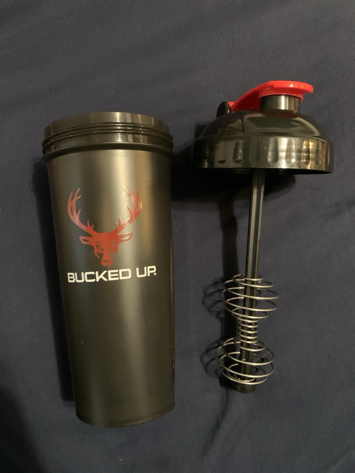 Bucked Up Perfect Shaker Bottle 28oz BPA-Free Dishwasher Safe Leak-Proof Black